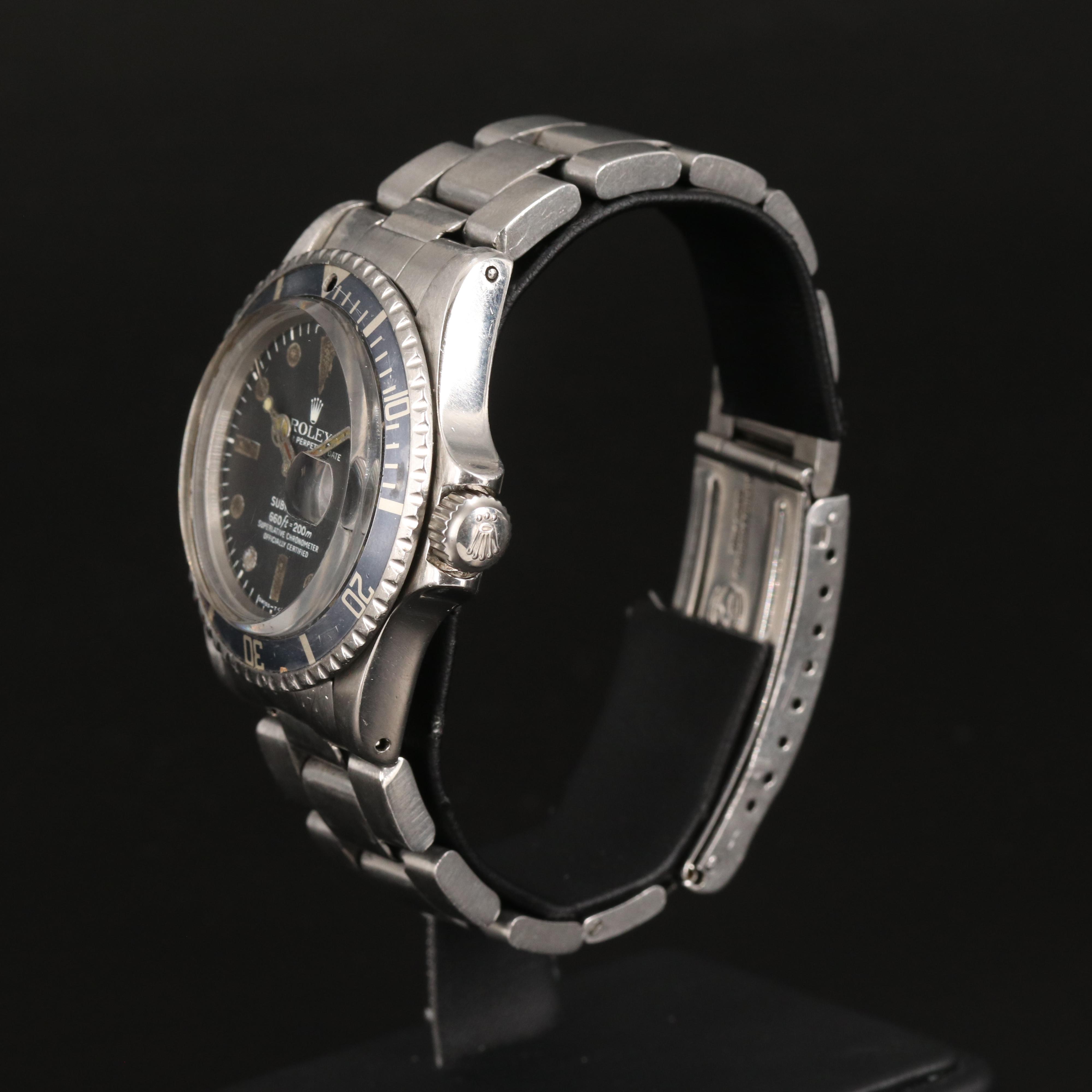 1978 Rolex Oyster Perpetual Date Submariner Light Blue Bezel Watch