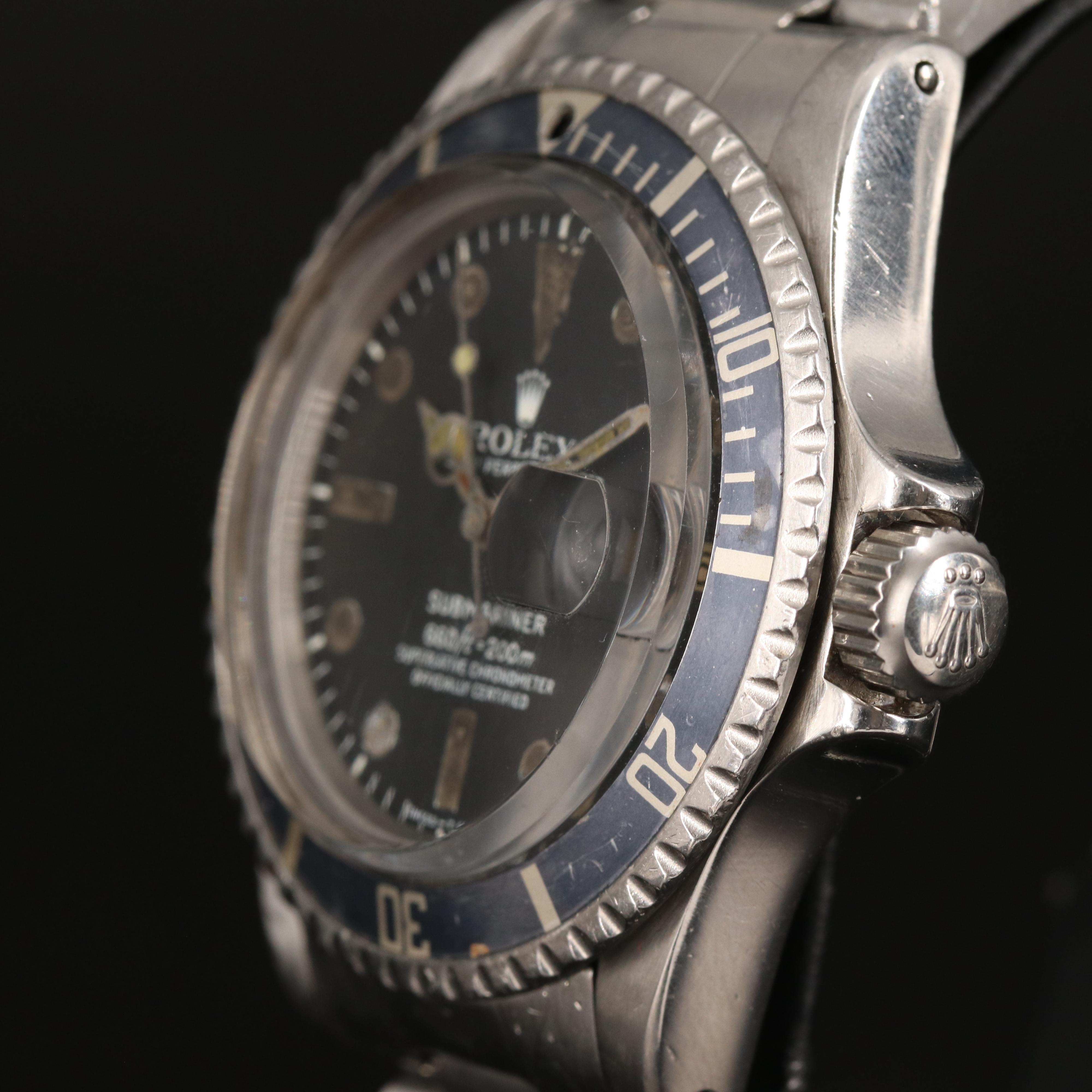 1978 Rolex Oyster Perpetual Date Submariner Light Blue Bezel Watch