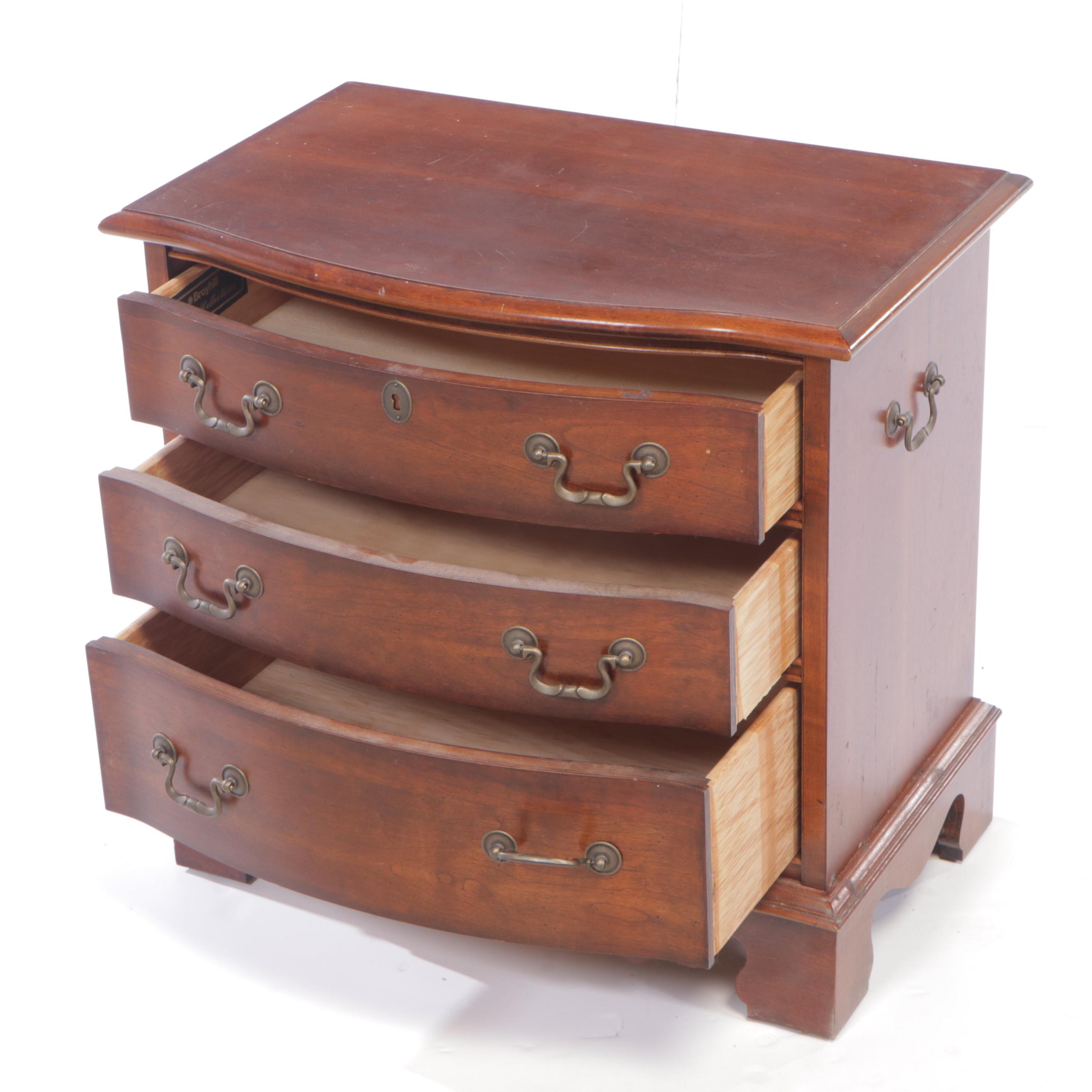Broyhill "Premier Collections" Federal Style Cherry Three-Drawer Side Table