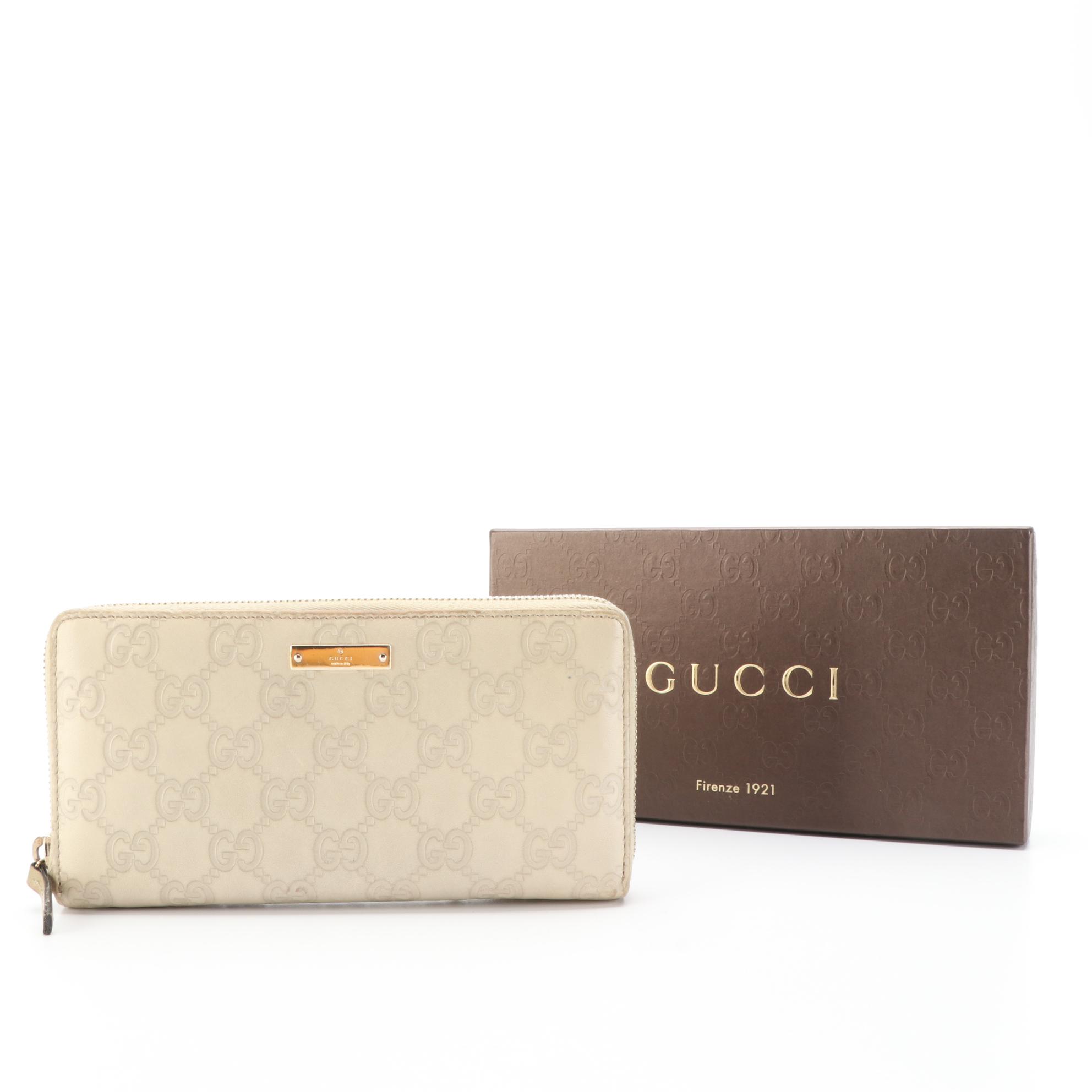 Gucci Zip-Around Wallet in Guccissima Leather with Box