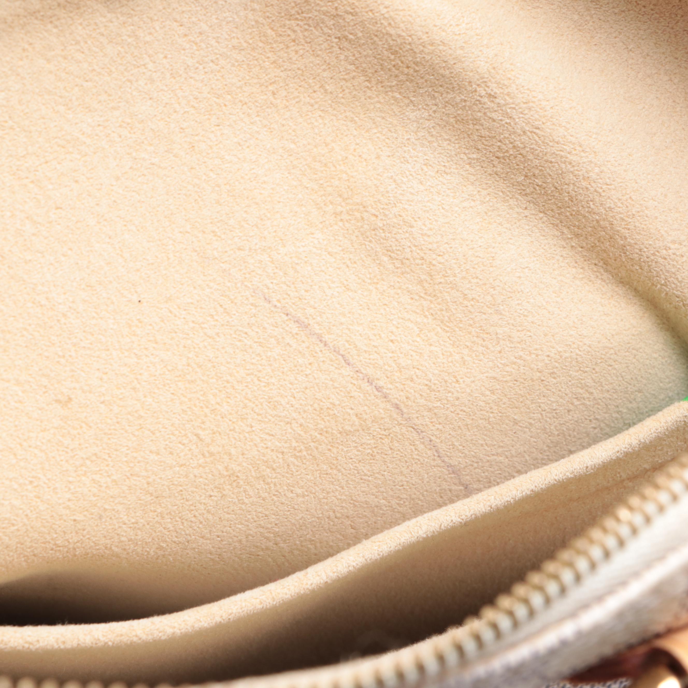 Louis Vuitton Saleya PM Bag in Damier Azur Canvas and Leather