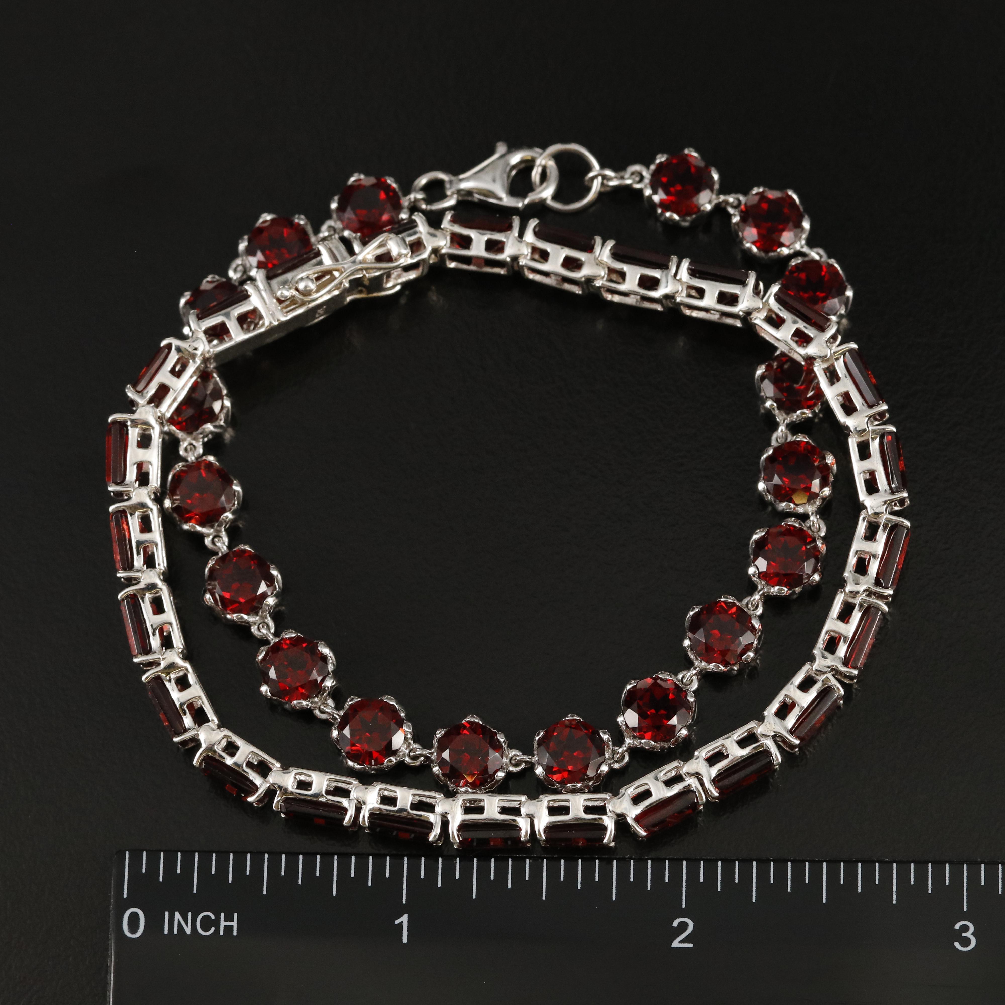 Sterling Garnet Bracelets