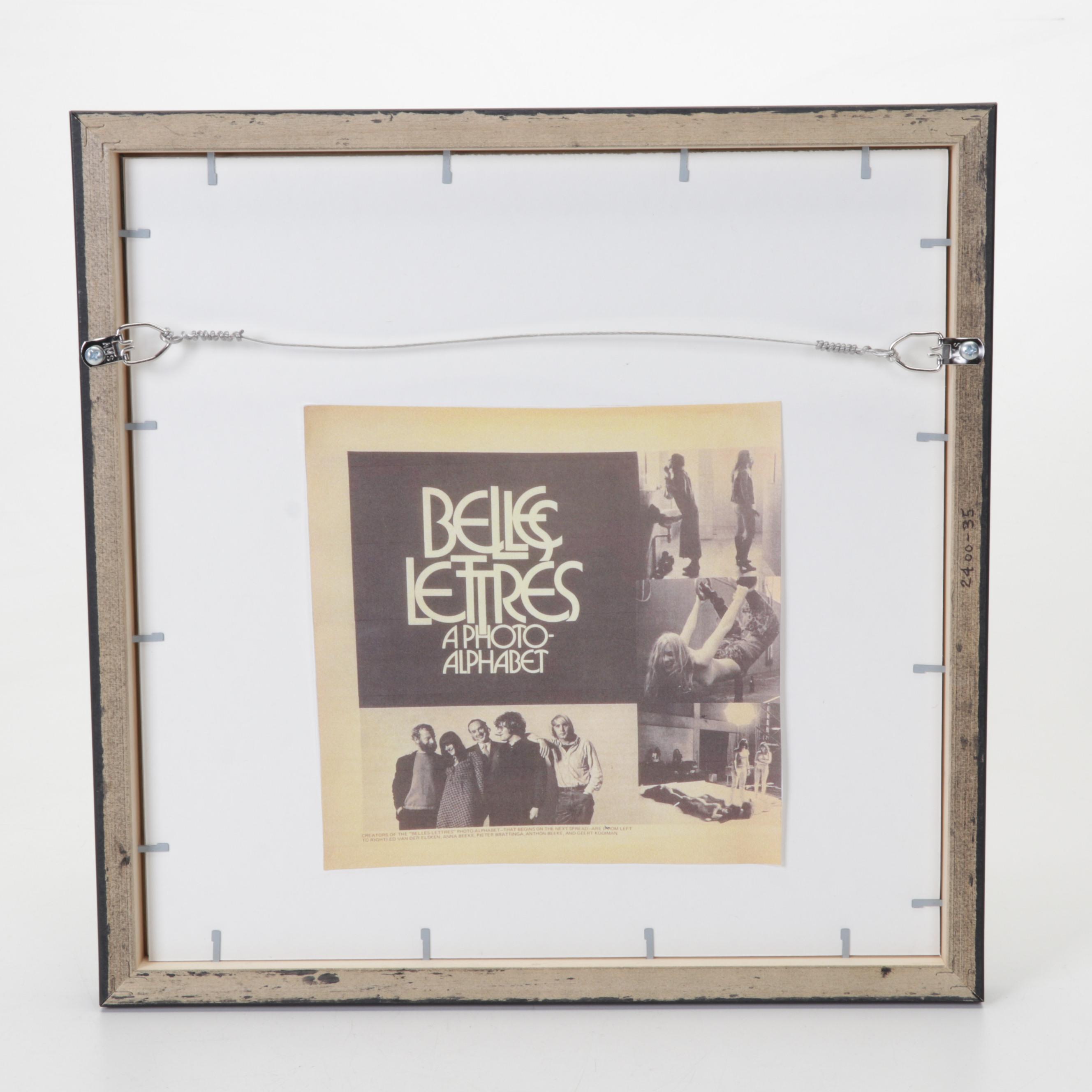 Posed Nudes Offset Lithograph "G" From "Belles Lettres: A Photo-Alphabet," 1971