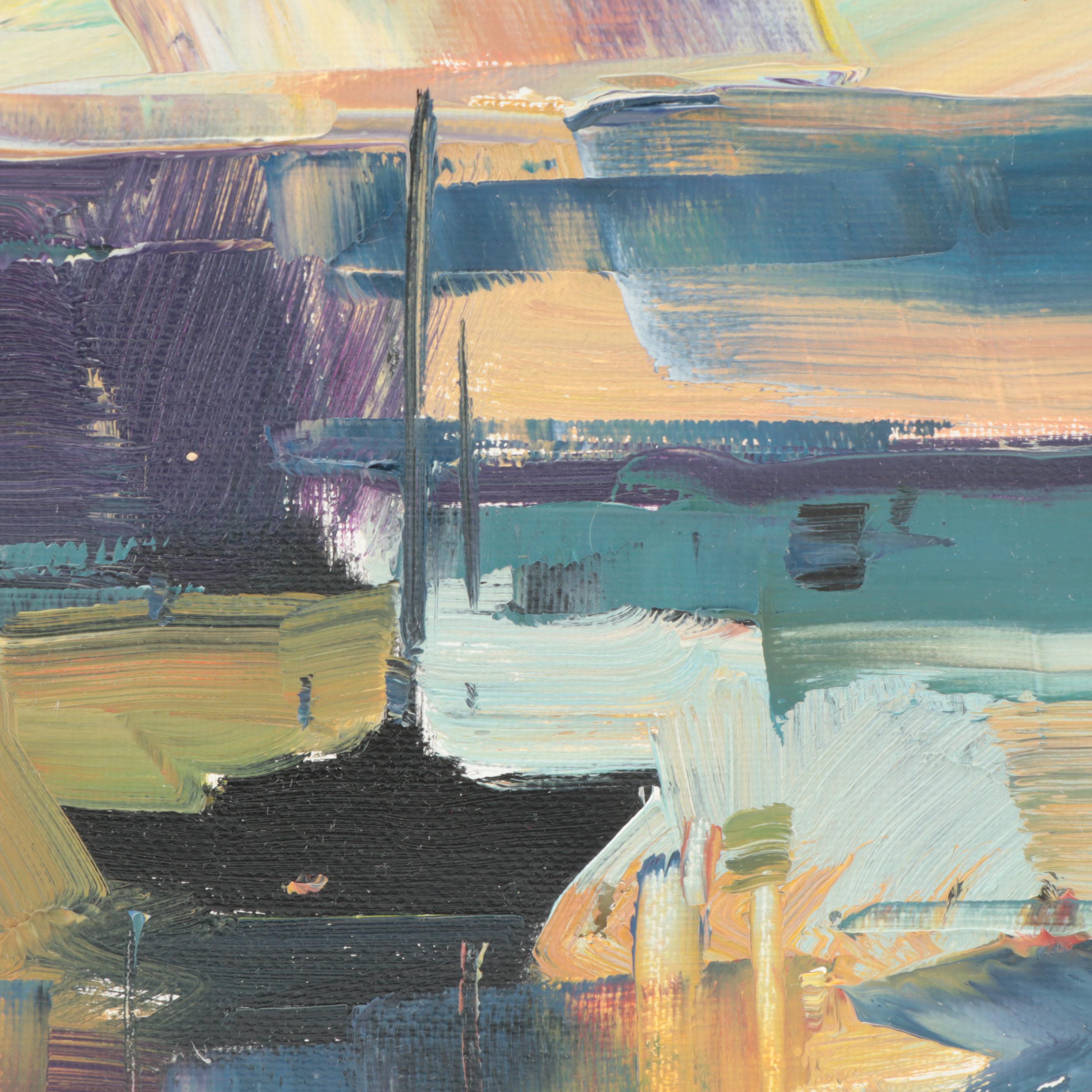 Jose Trujillo Oil Painting "Sunset Sail," 2020