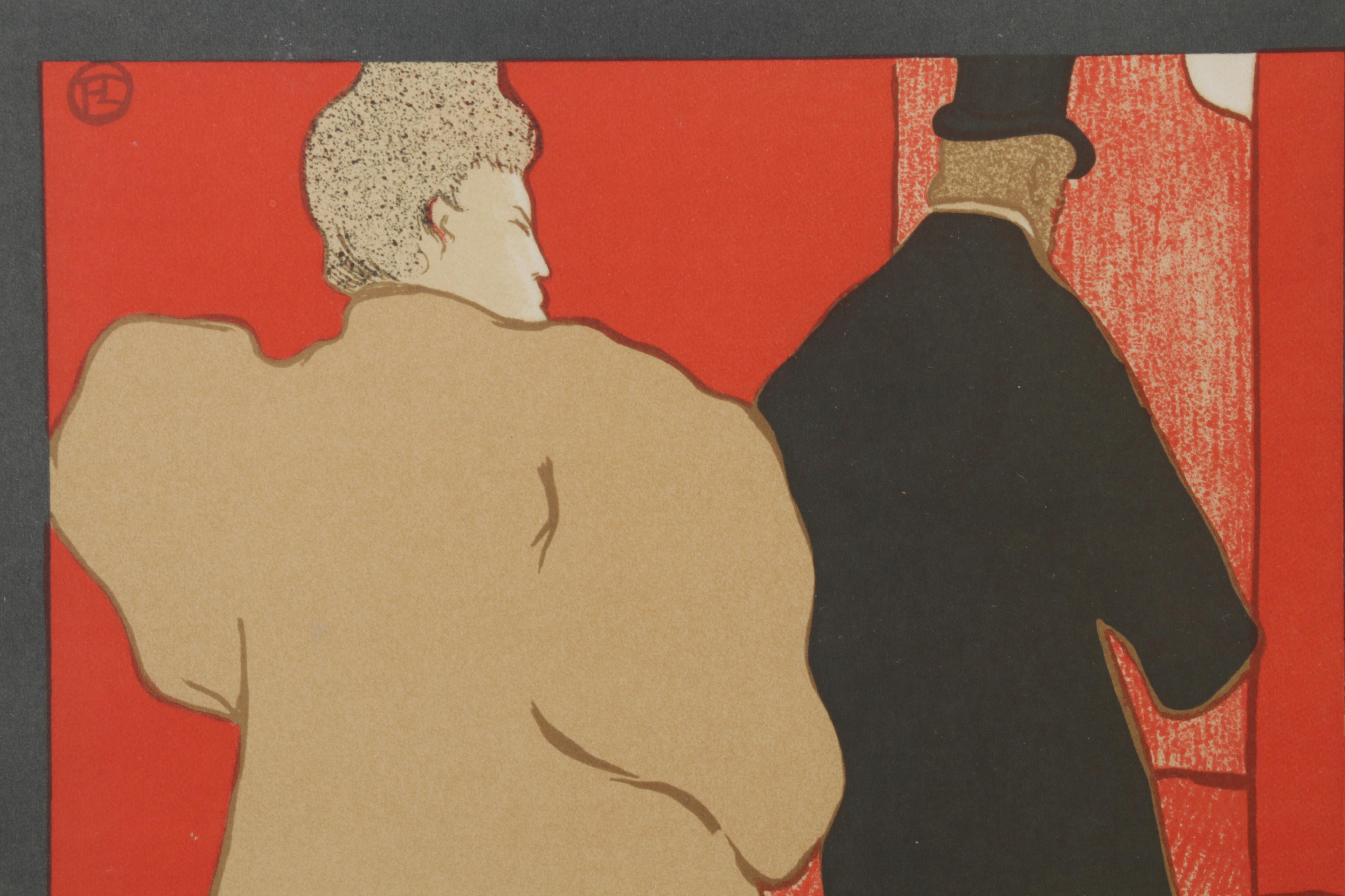 Color Lithograph After Henri de Toulouse-Lautrec "L'Argent," Circa 1946