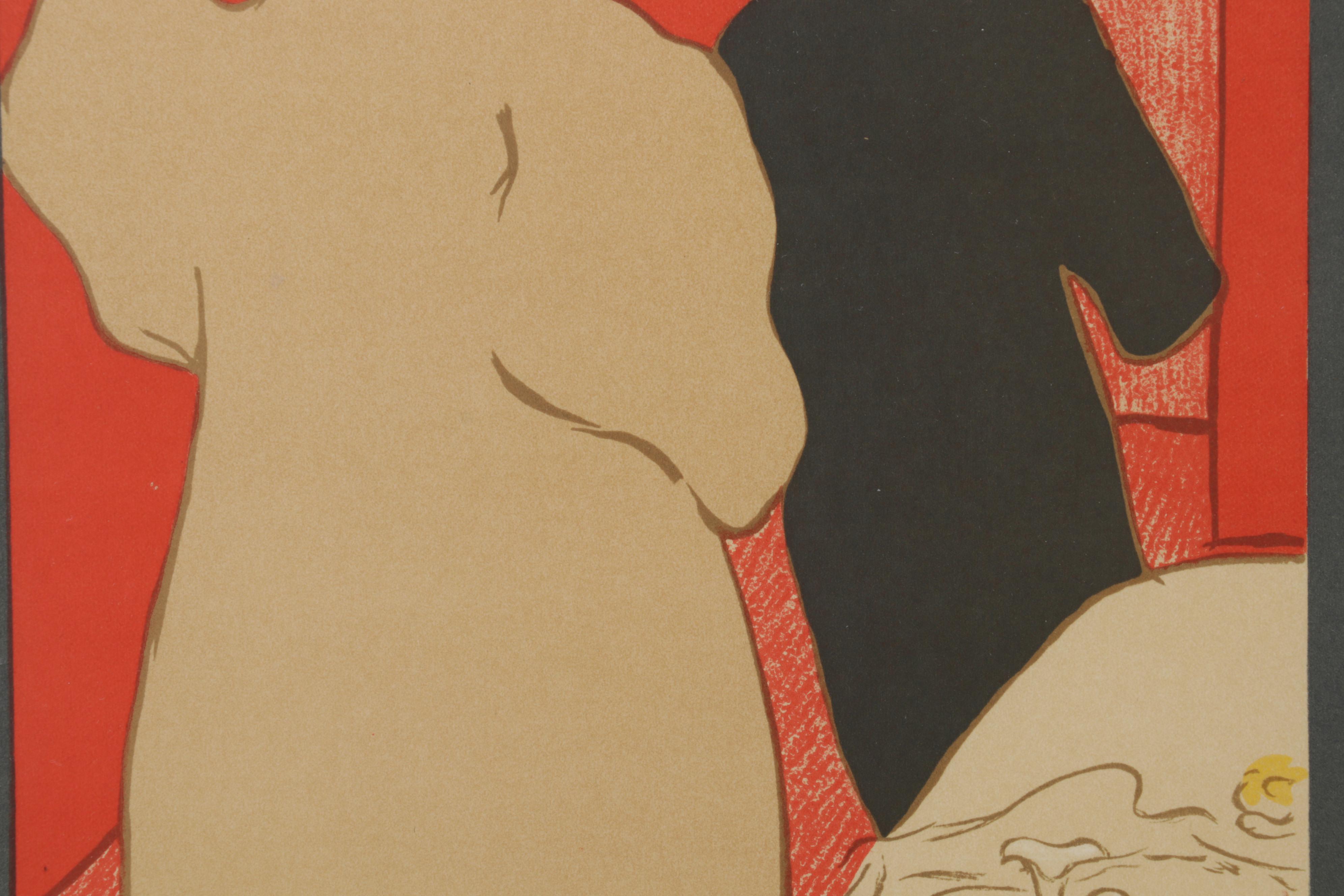 Color Lithograph After Henri de Toulouse-Lautrec "L'Argent," Circa 1946