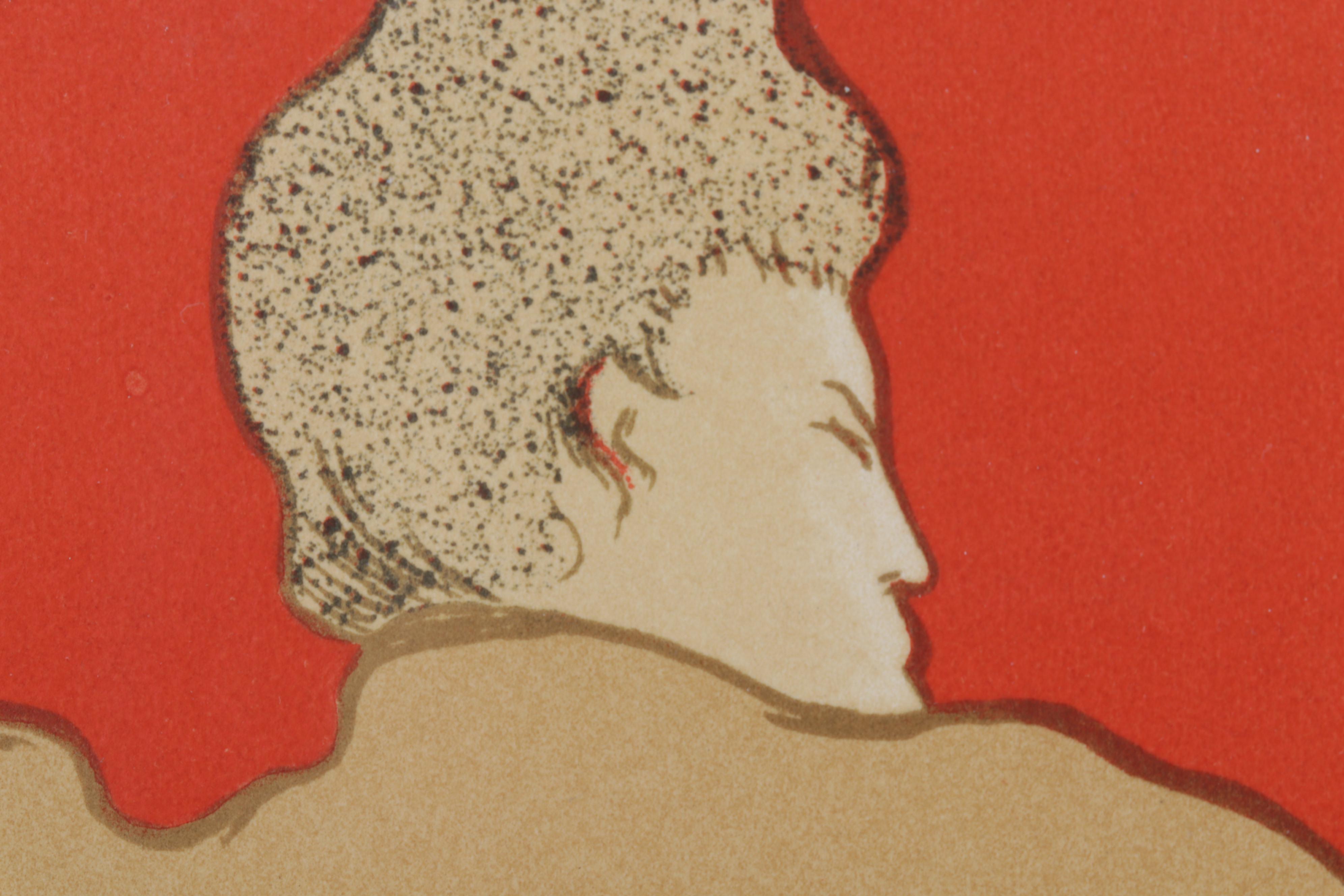 Color Lithograph After Henri de Toulouse-Lautrec "L'Argent," Circa 1946