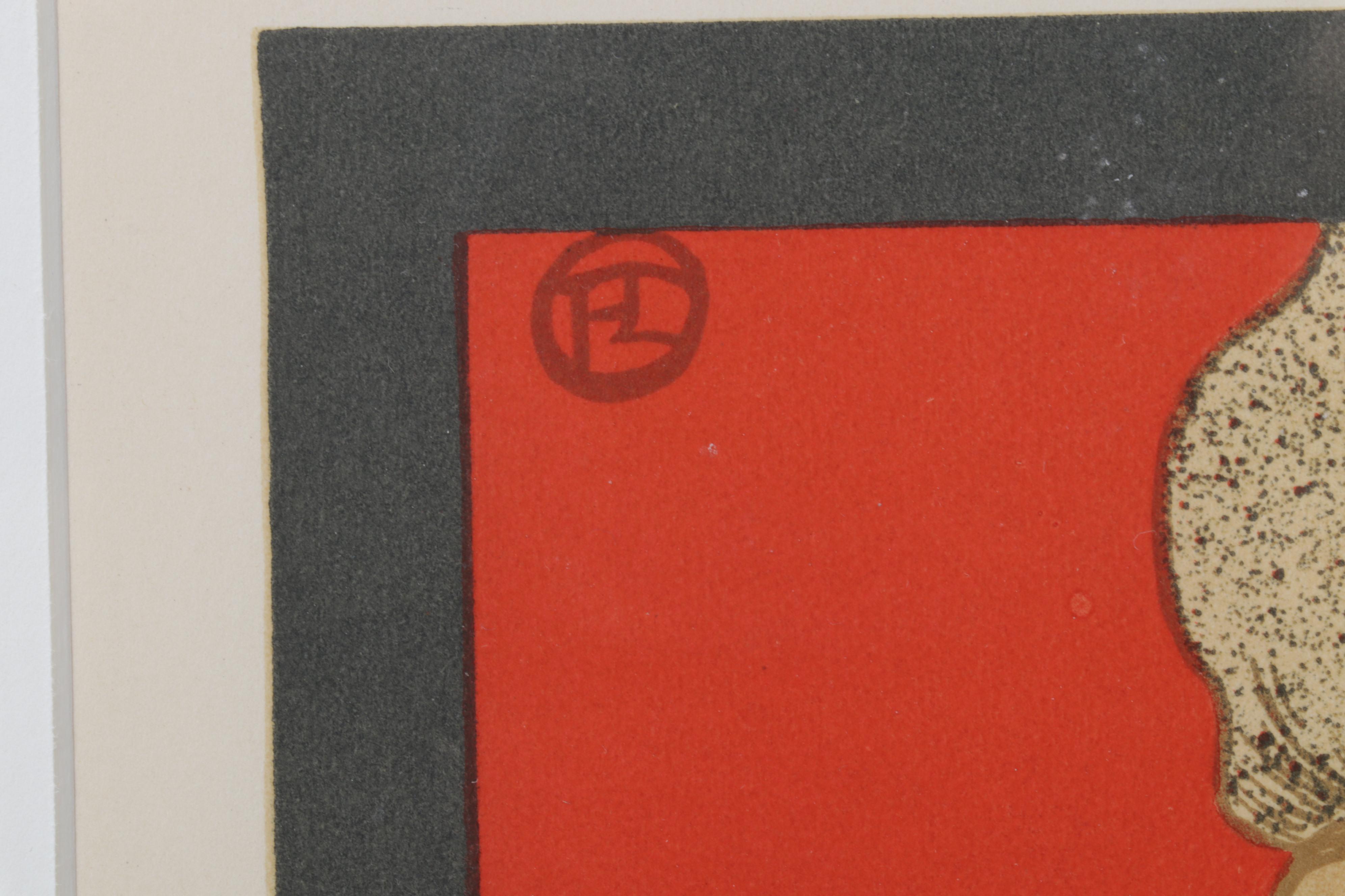 Color Lithograph After Henri de Toulouse-Lautrec "L'Argent," Circa 1946