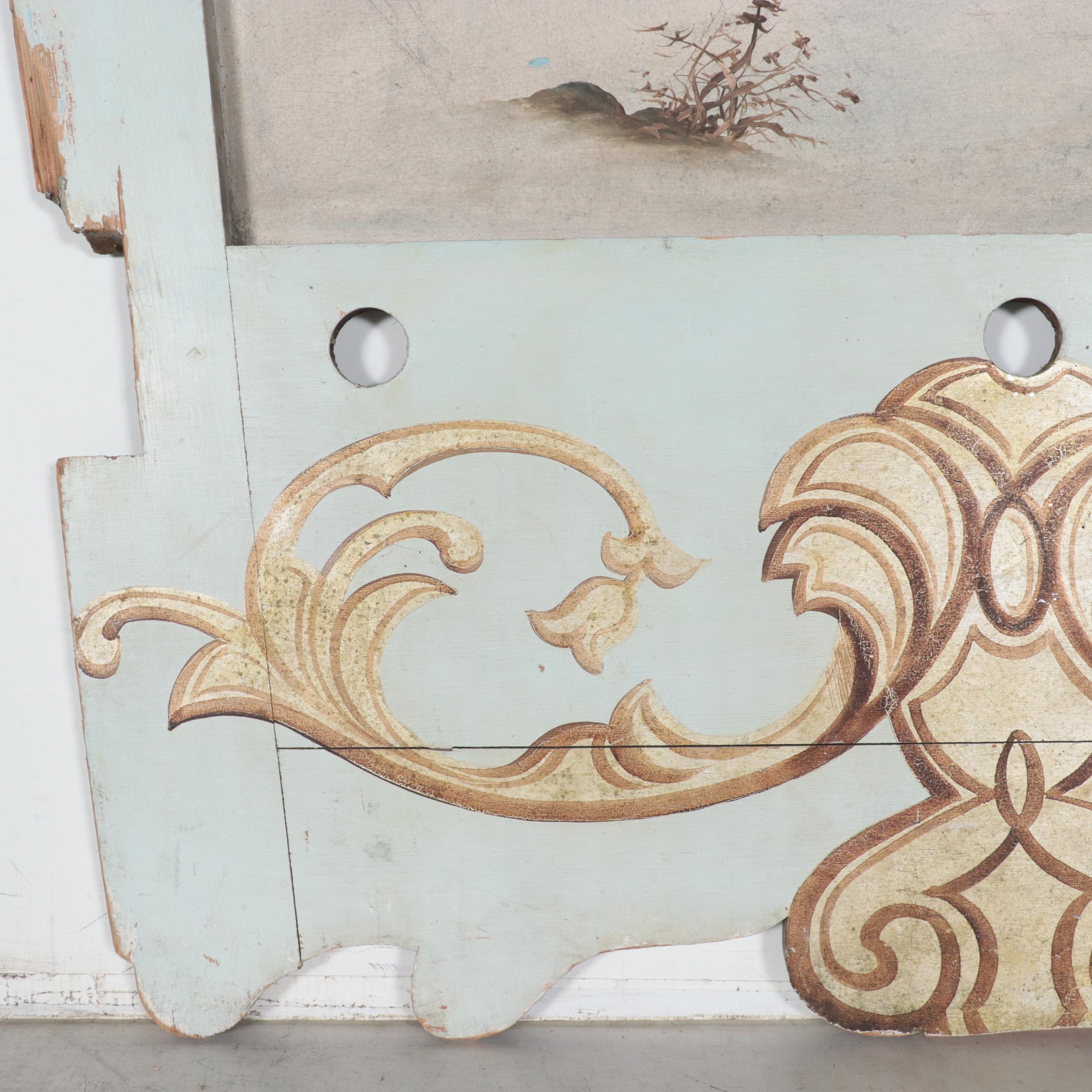 Landscape Oil Painting Circus Carousel Panels, 1909