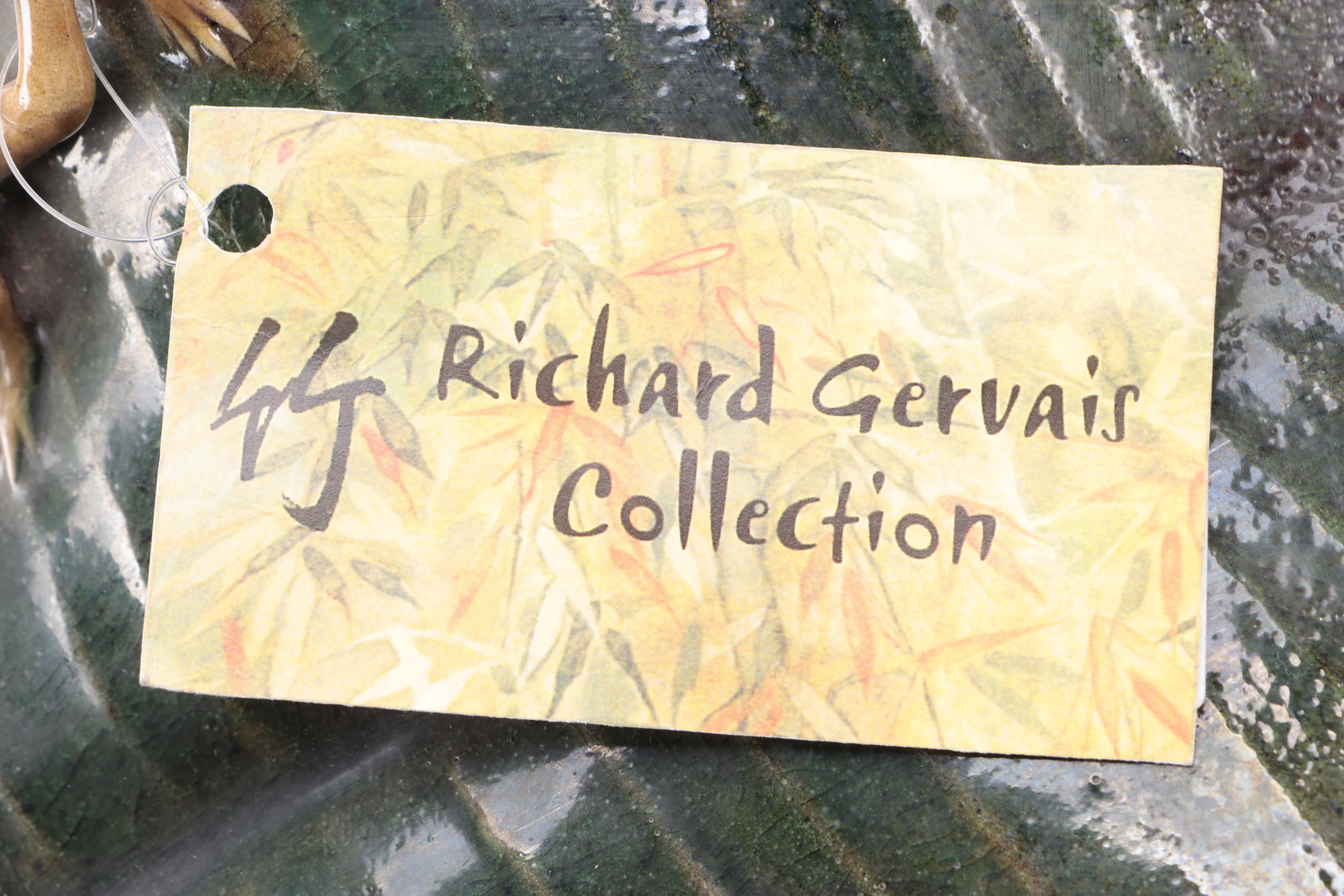 Pair of Chinese Shiwan Kilns Stoneware Banana Leaf-Form Wall Pockets