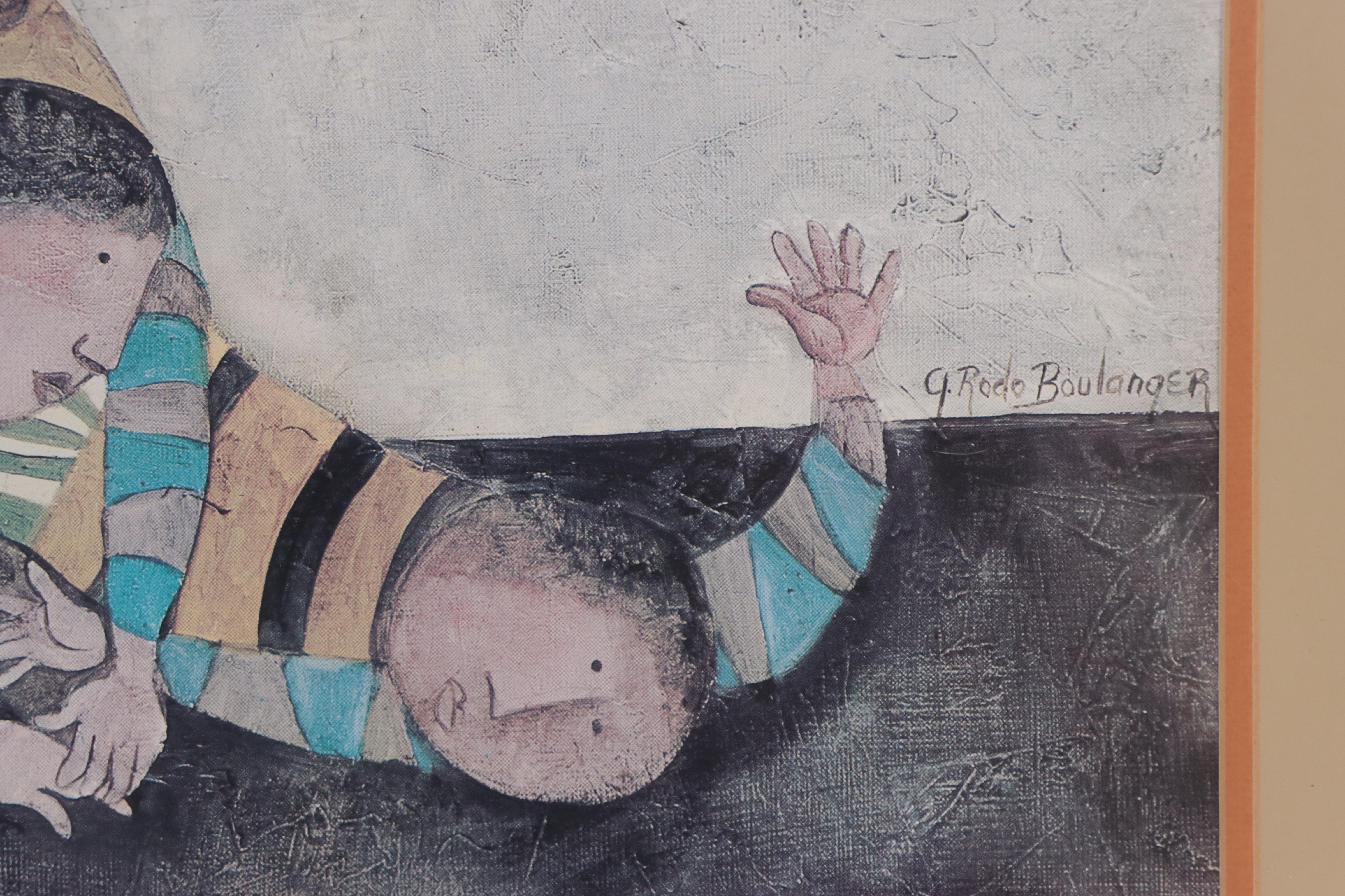 Offset Lithograph After Graciela Rodo Boulanger of Rugby Players