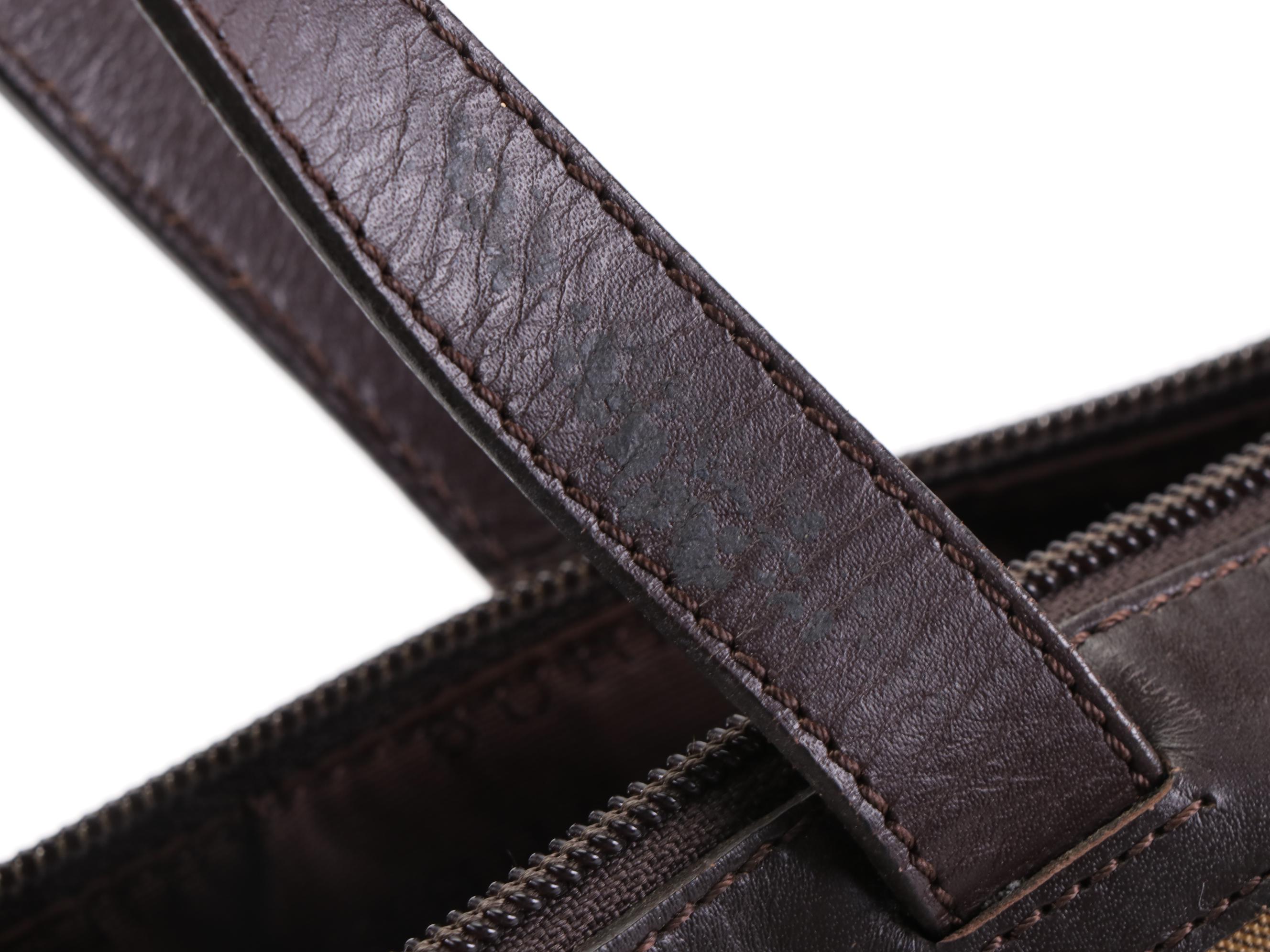 Burberry Barrel Handbag in Nova Check Coated Canvas and Brown Leather