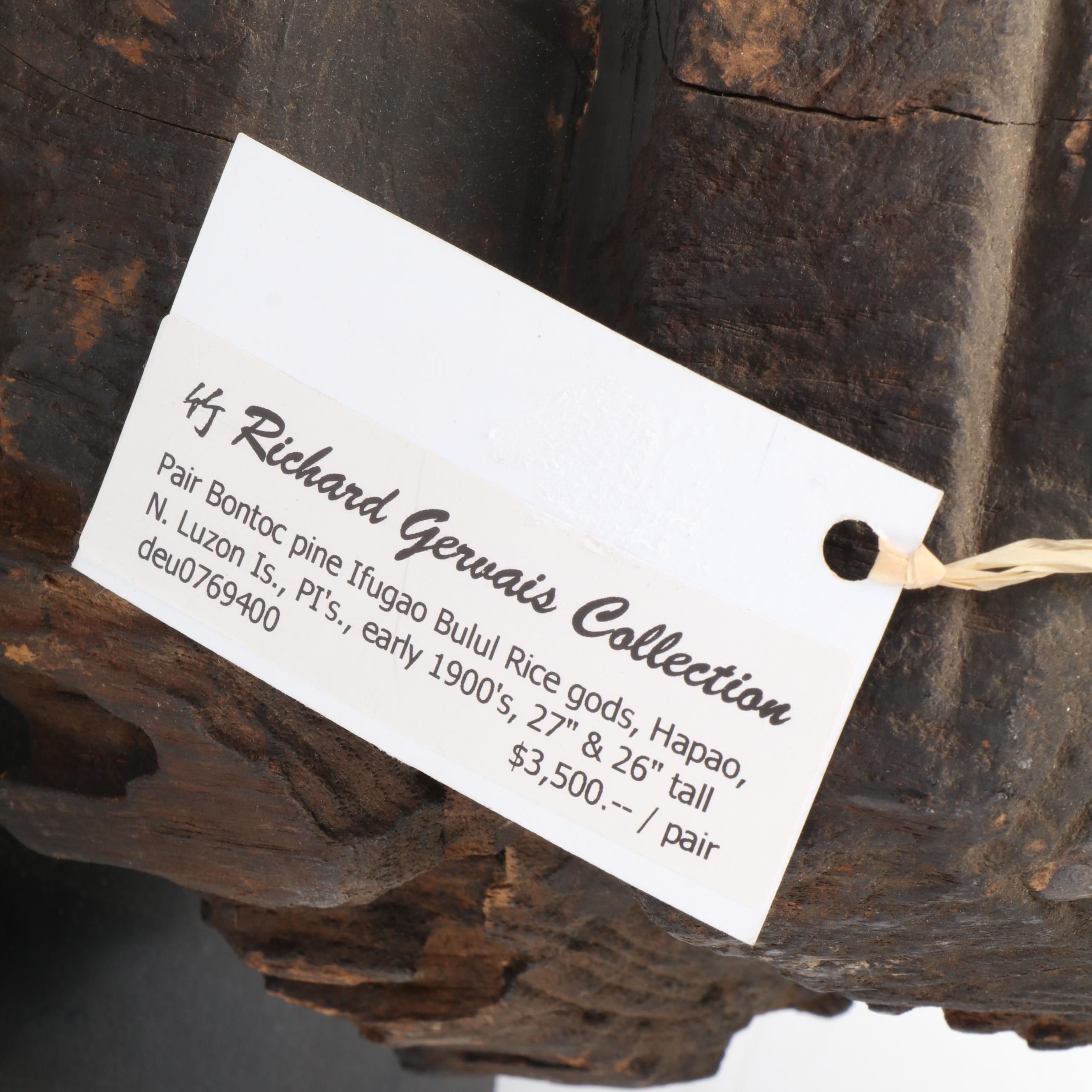 Ifugao "Bulul" Hand-Carved Wooden Figural Sculptures, Early 20th Century