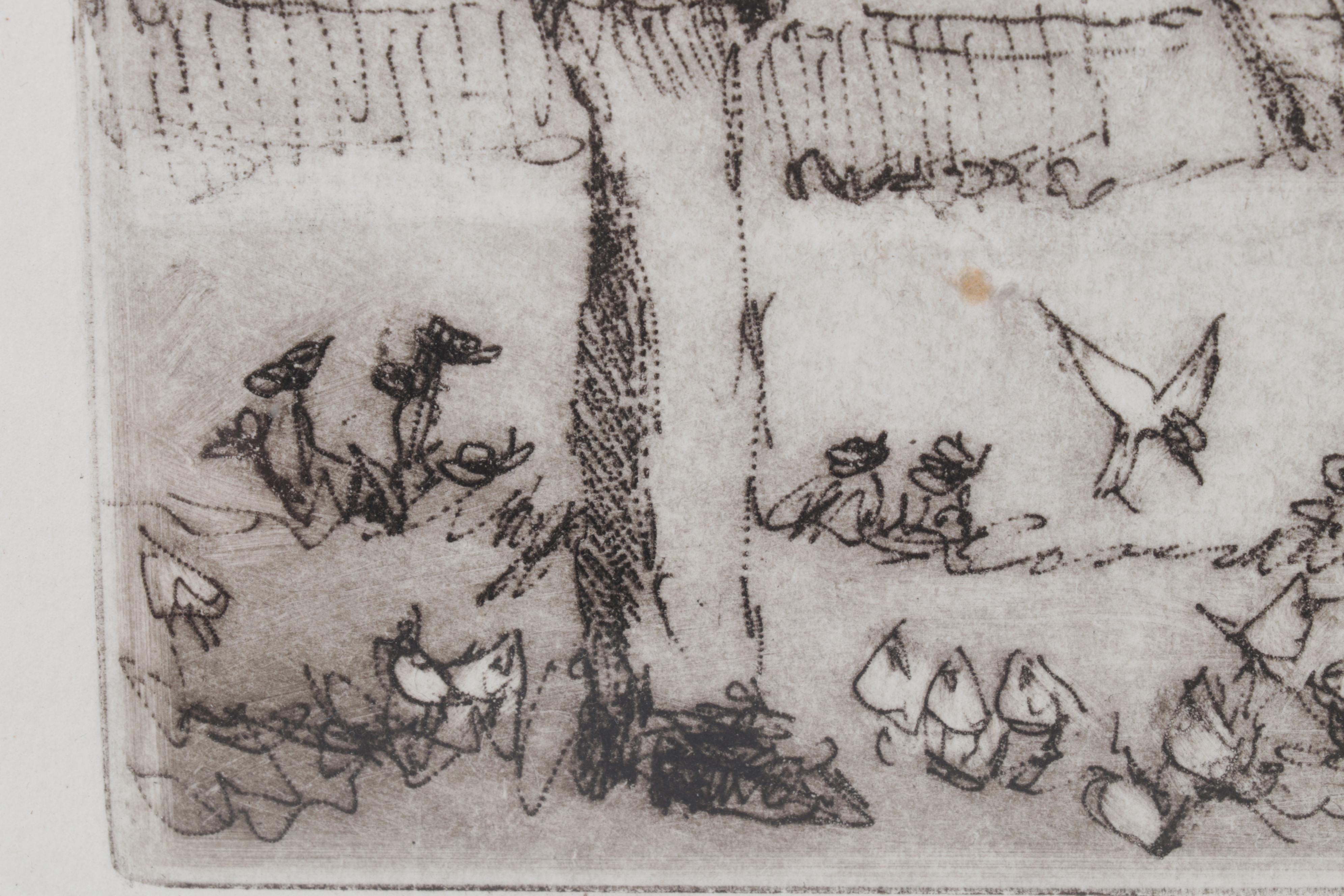 Ed Gifford Etchings "After School" and "Her Chair," Circa 1979