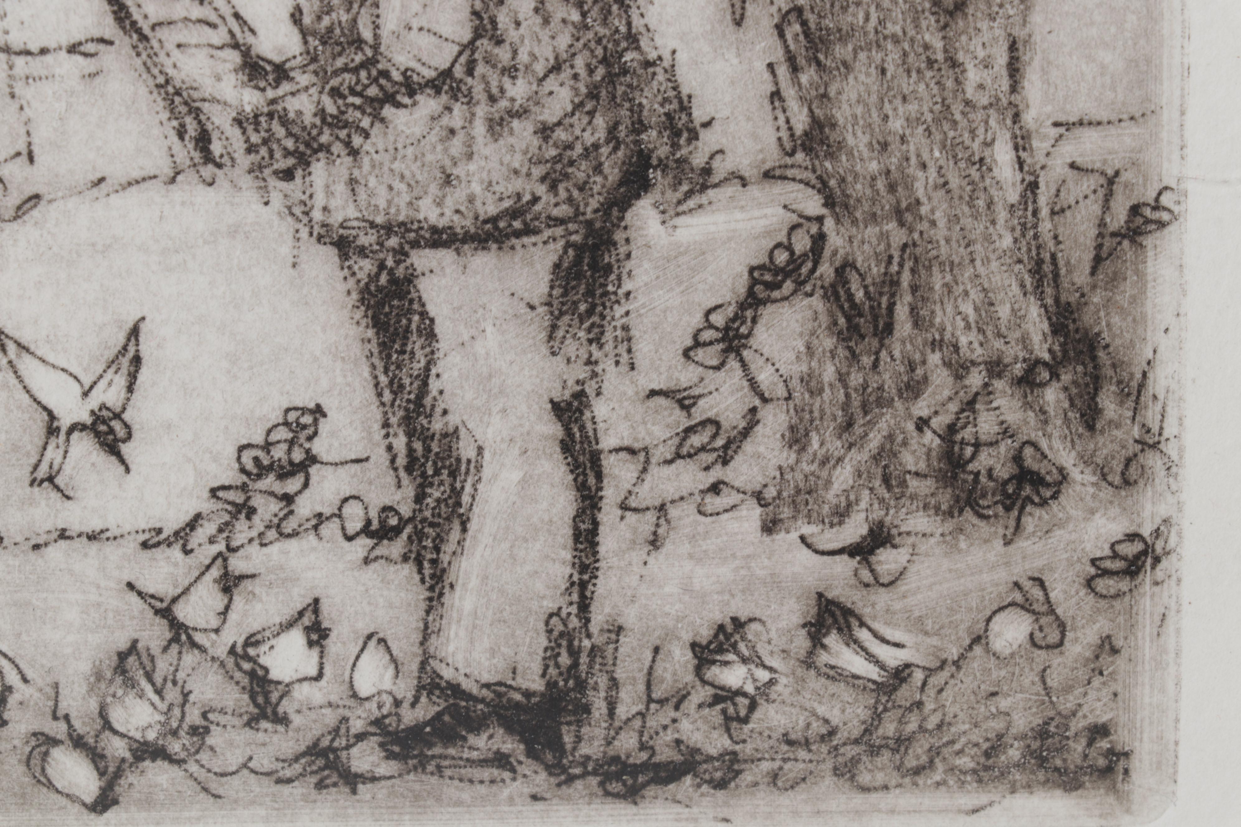 Ed Gifford Etchings "After School" and "Her Chair," Circa 1979