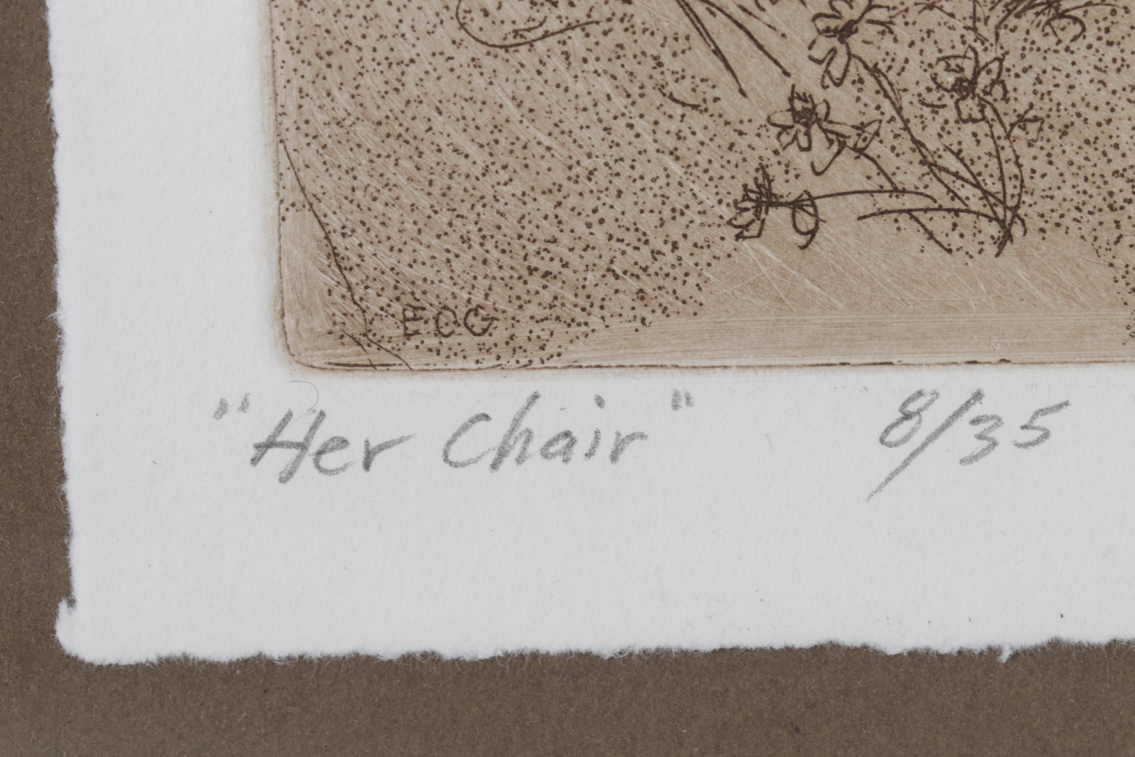Ed Gifford Etchings "After School" and "Her Chair," Circa 1979