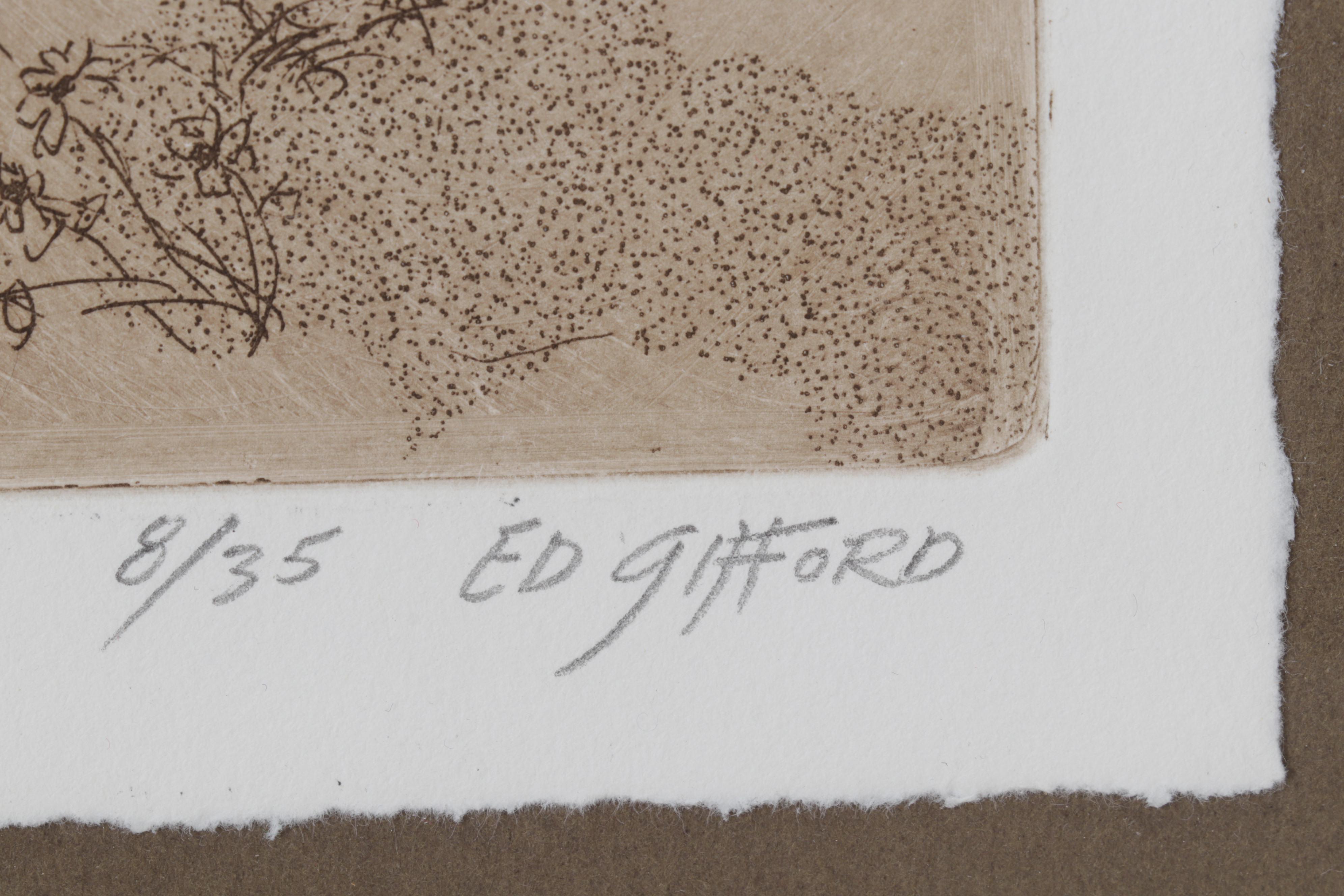 Ed Gifford Etchings "After School" and "Her Chair," Circa 1979