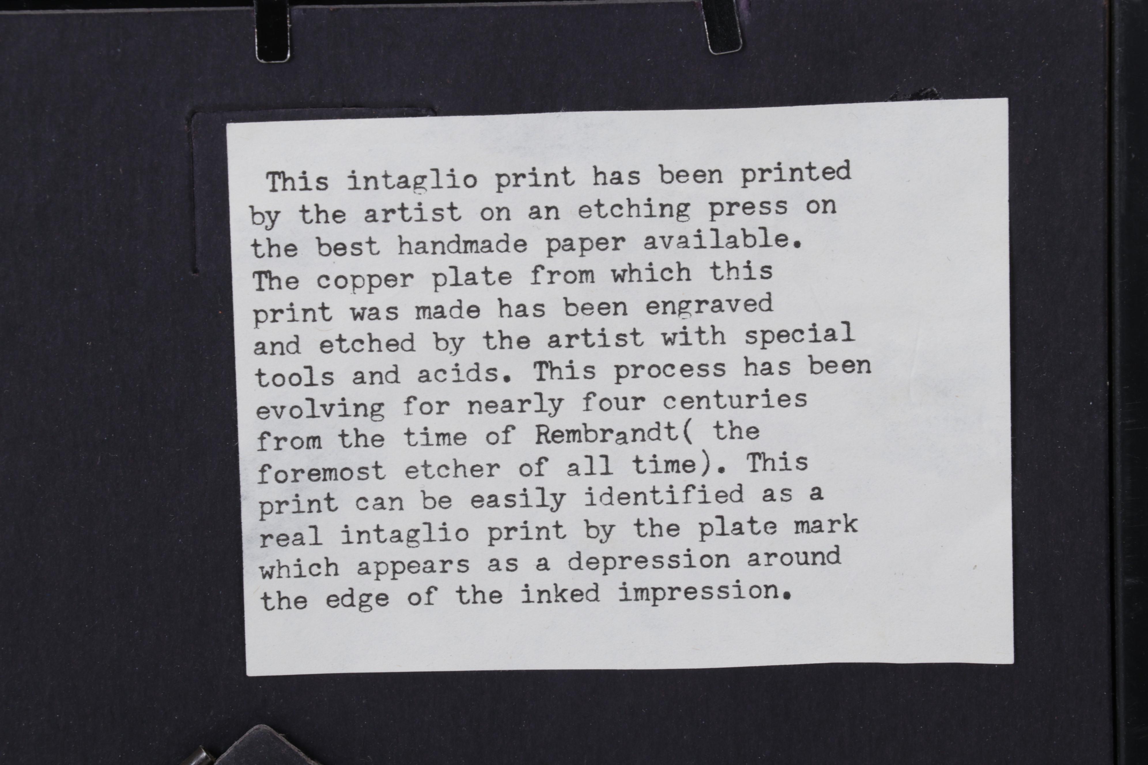 Ed Gifford Etchings "After School" and "Her Chair," Circa 1979