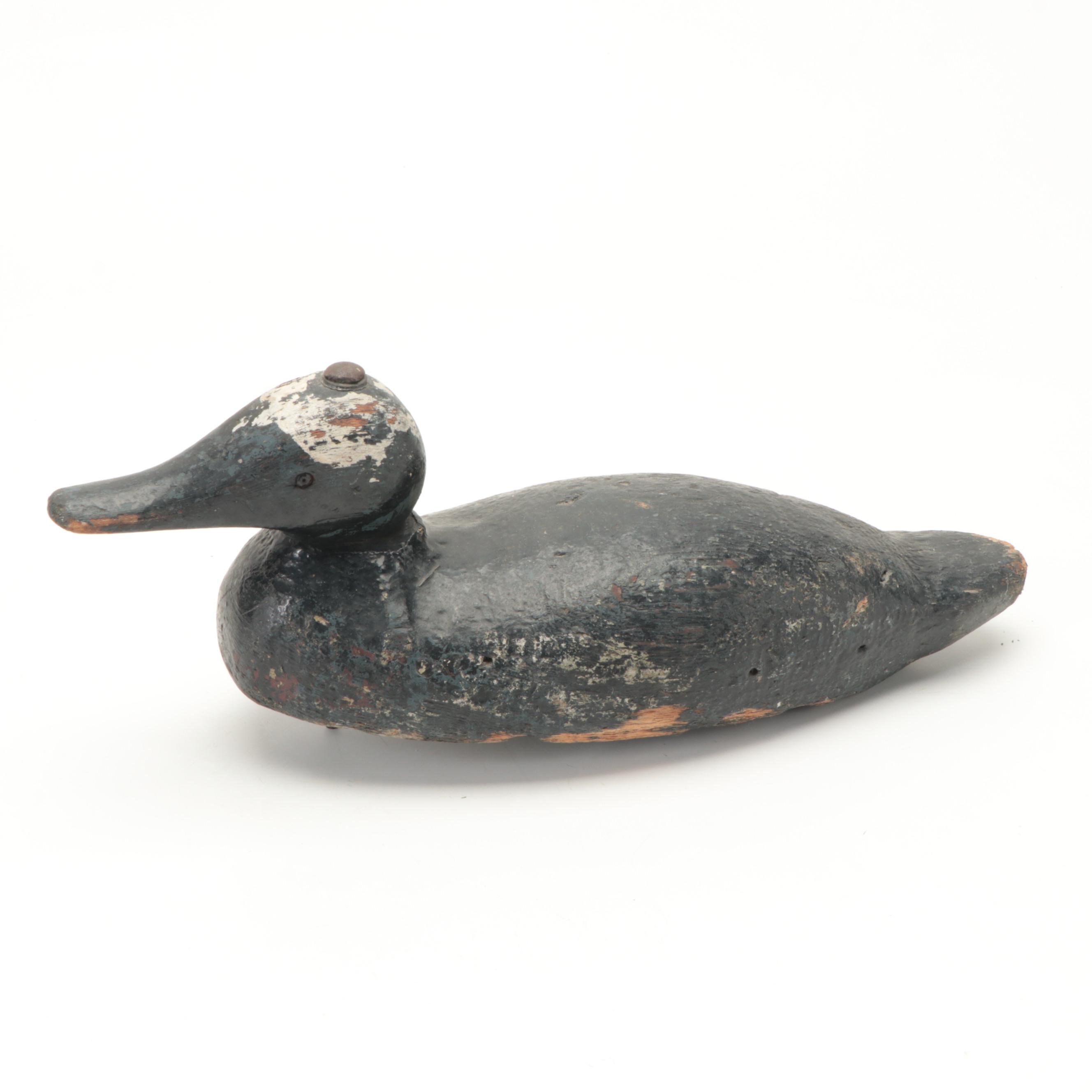 Hand-Carved and Painted Wooden Duck Decoys, Late 20th Century