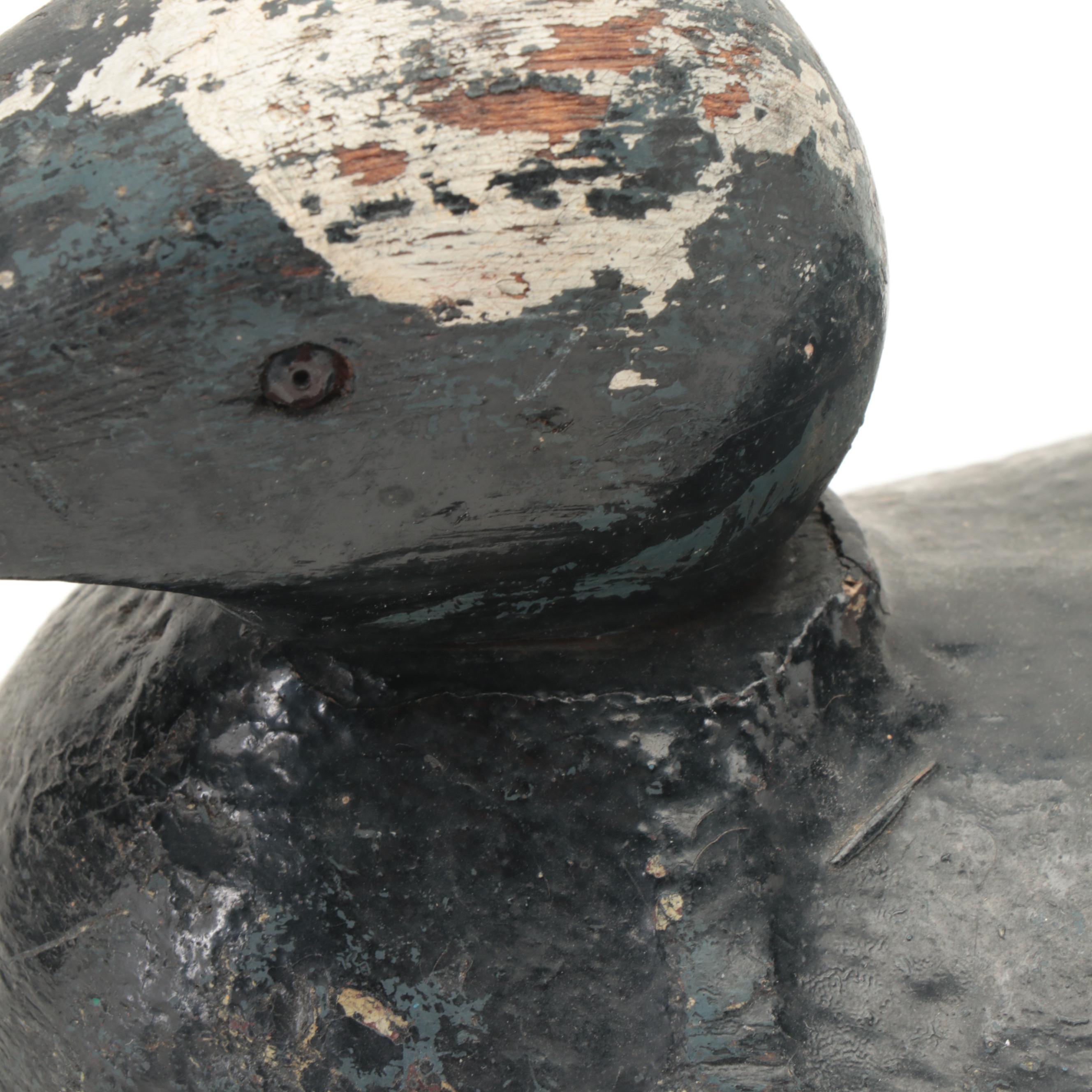 Hand-Carved and Painted Wooden Duck Decoys, Late 20th Century