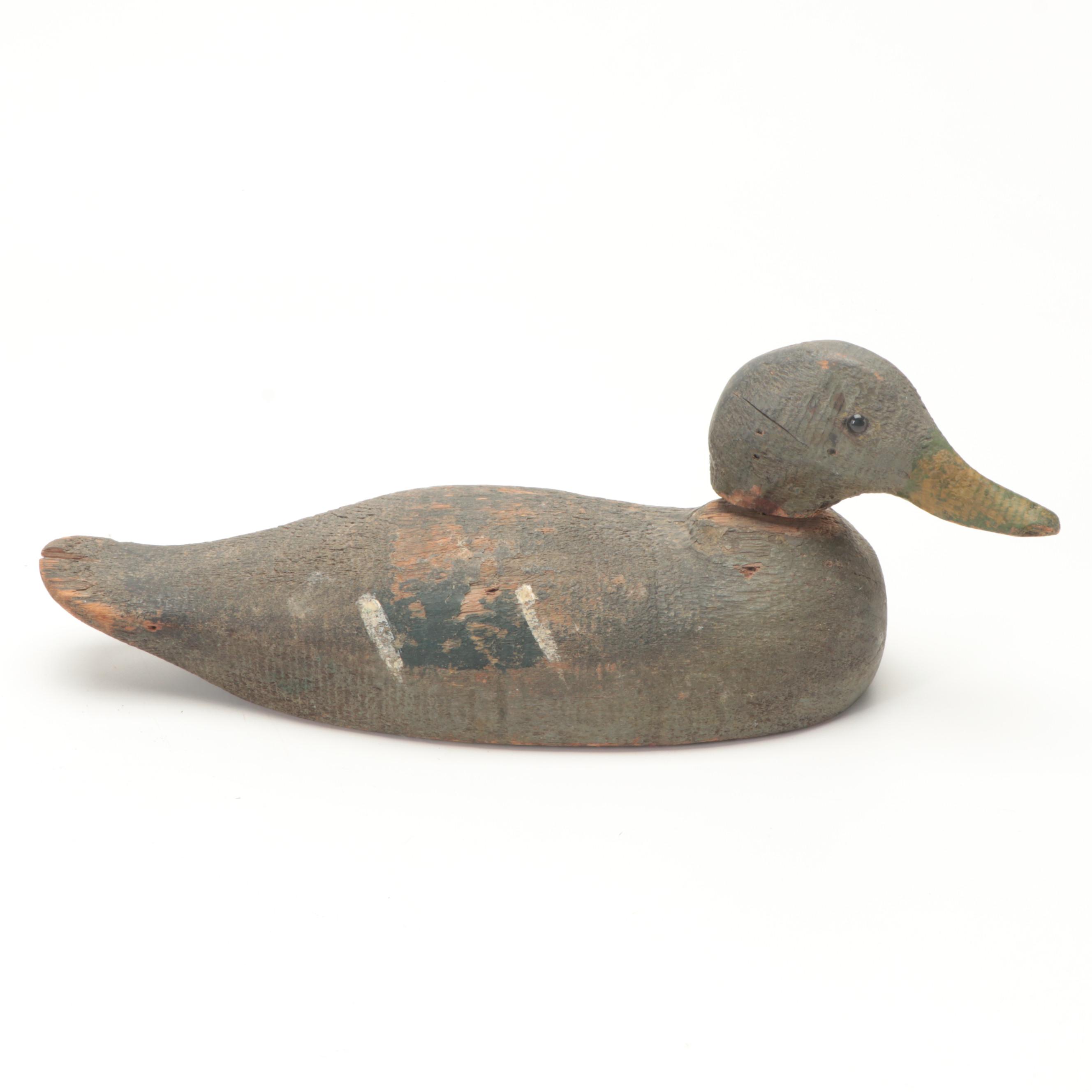 Hand-Carved and Painted Wooden Duck Decoys, Late 20th Century