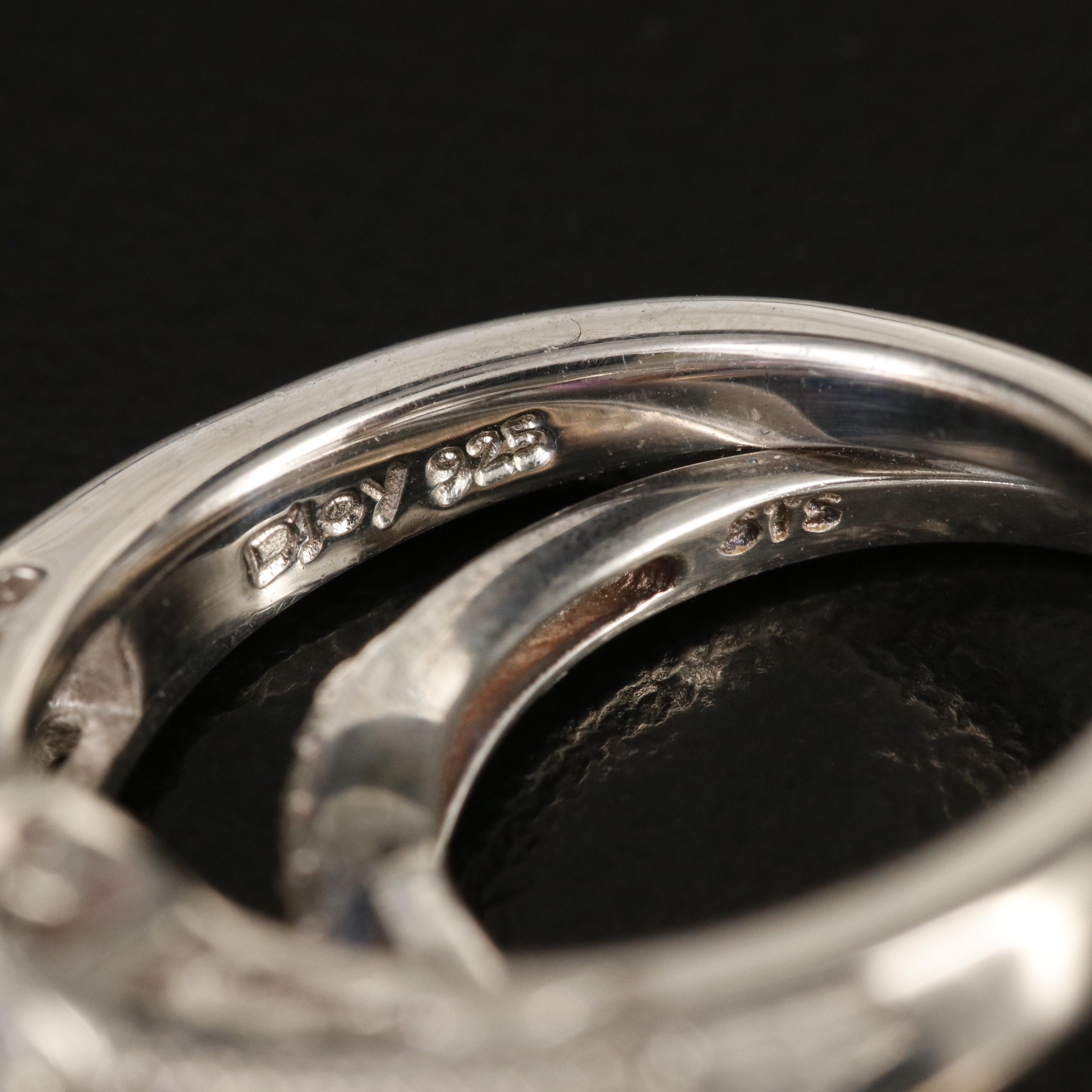 Sterling Rings Including Kyanite, Common Opal and Sapphire