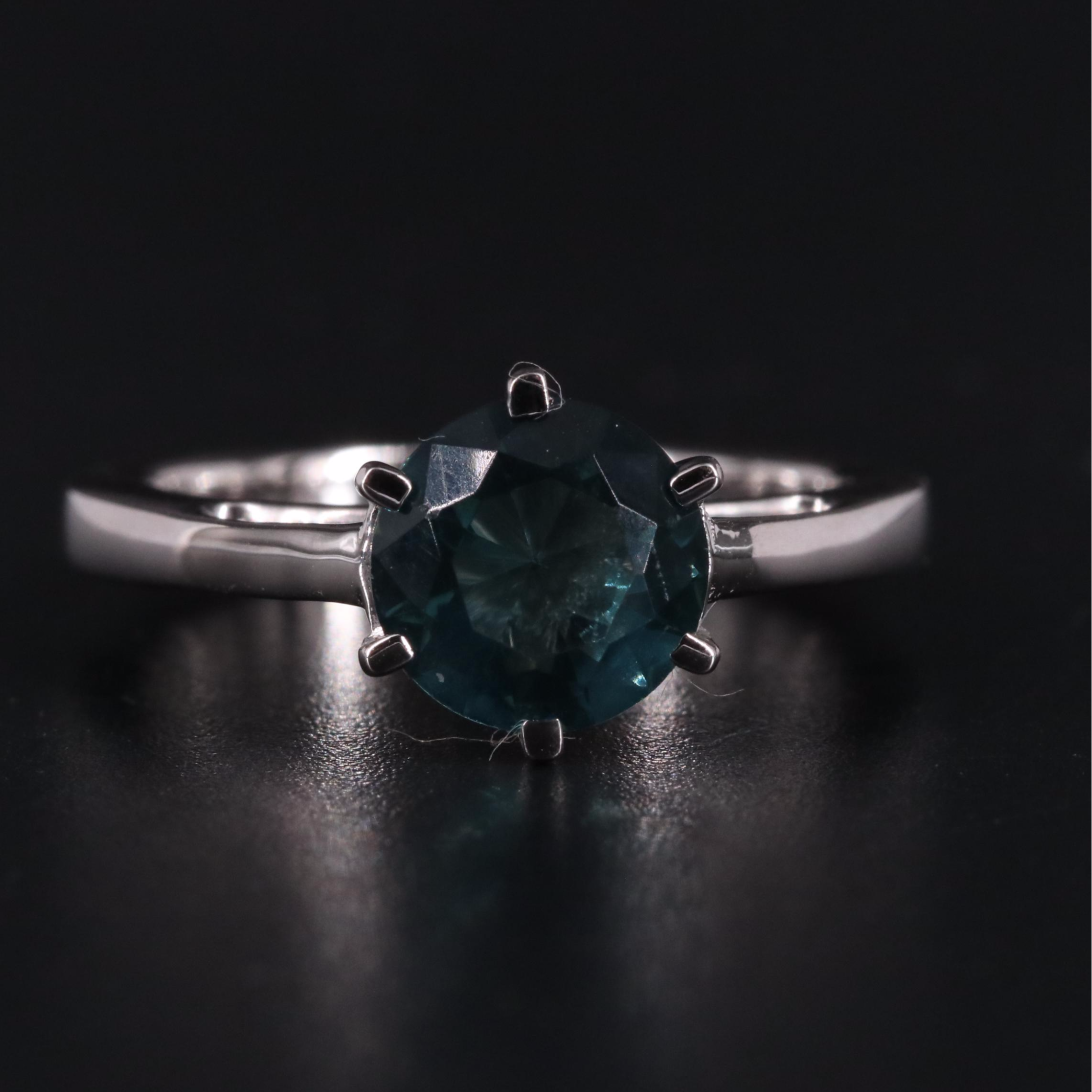 Sterling Topaz Solitaire Ring