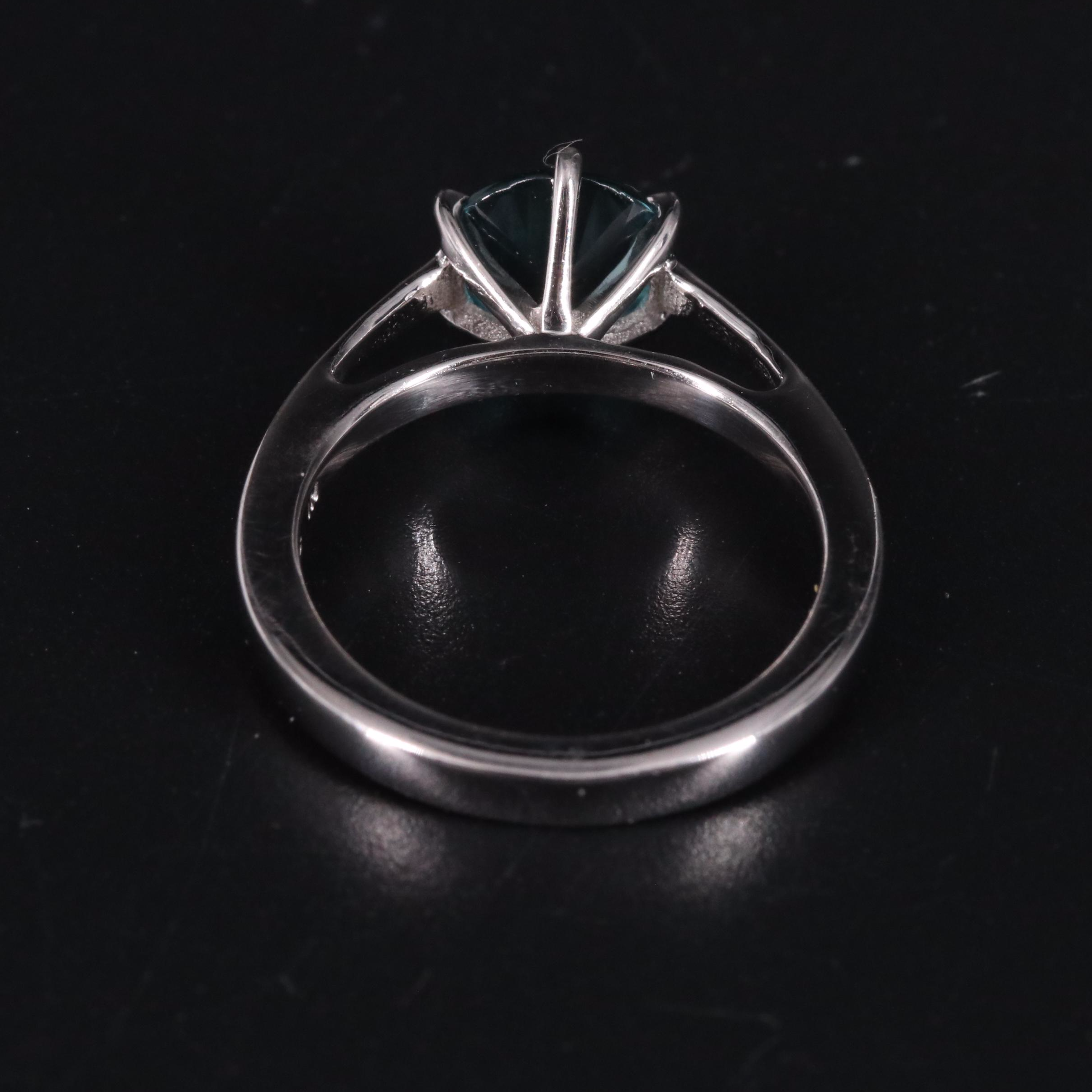Sterling Topaz Solitaire Ring