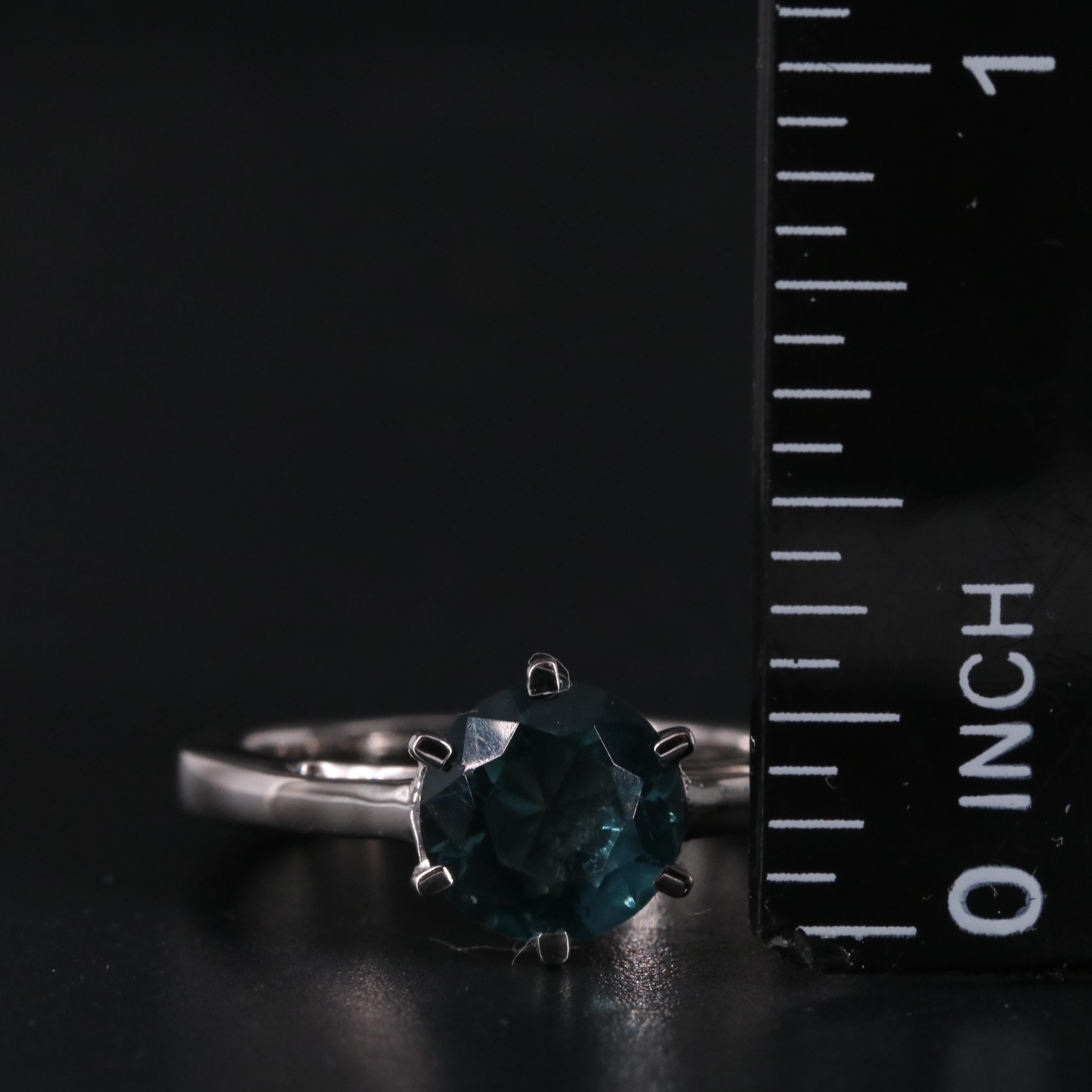 Sterling Topaz Solitaire Ring