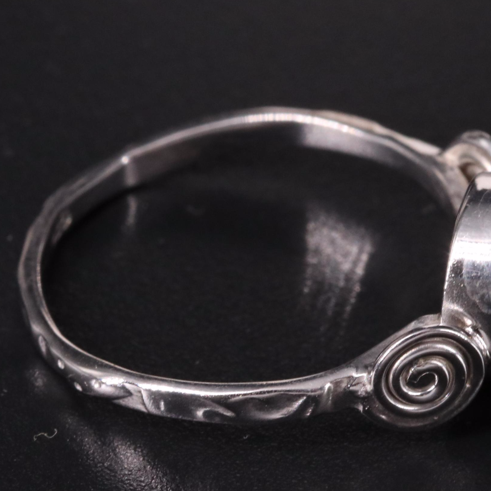 Sterling Amethyst Solitaire Ring