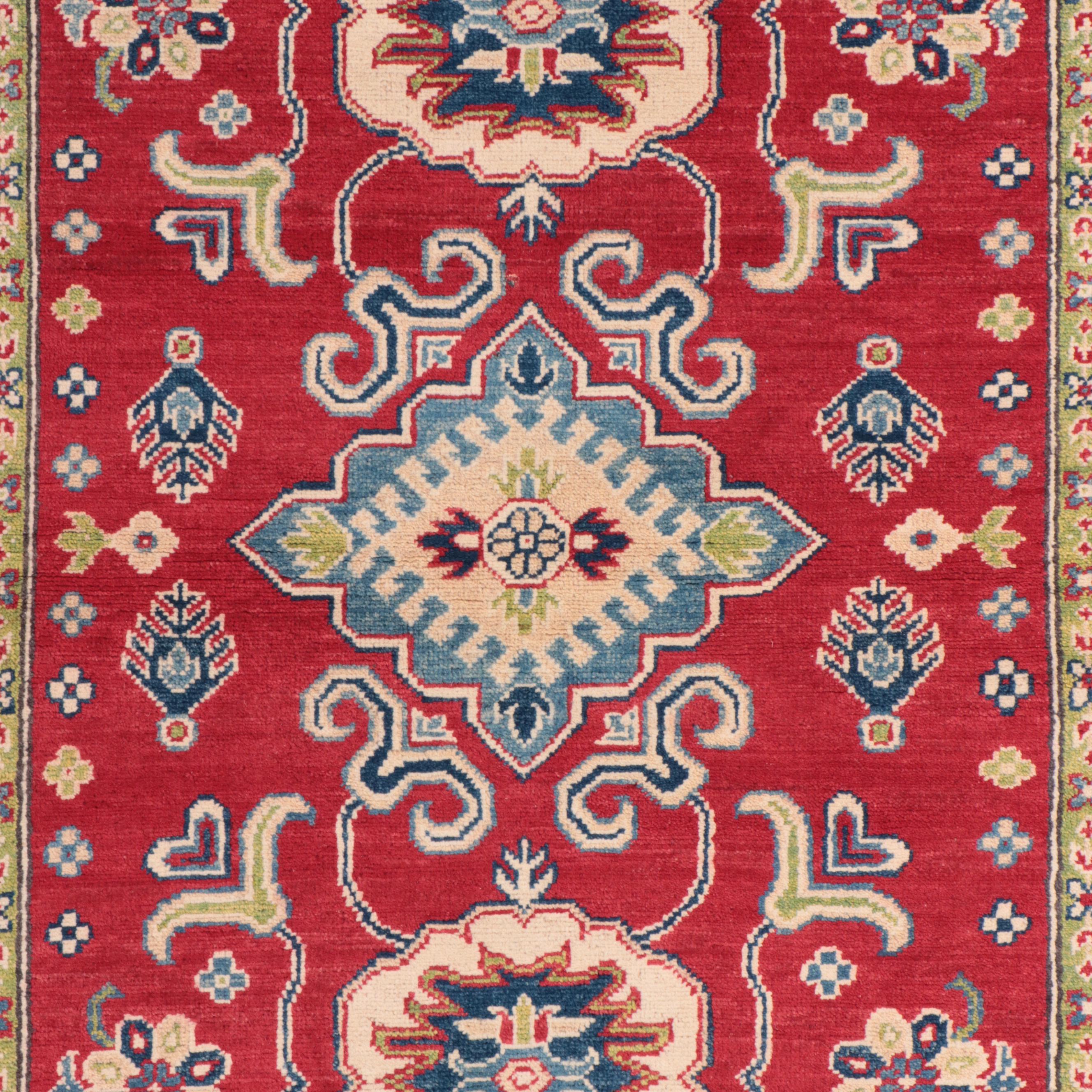 4' x 5'8 Hand-Knotted Pakistani Kazak Area Rug
