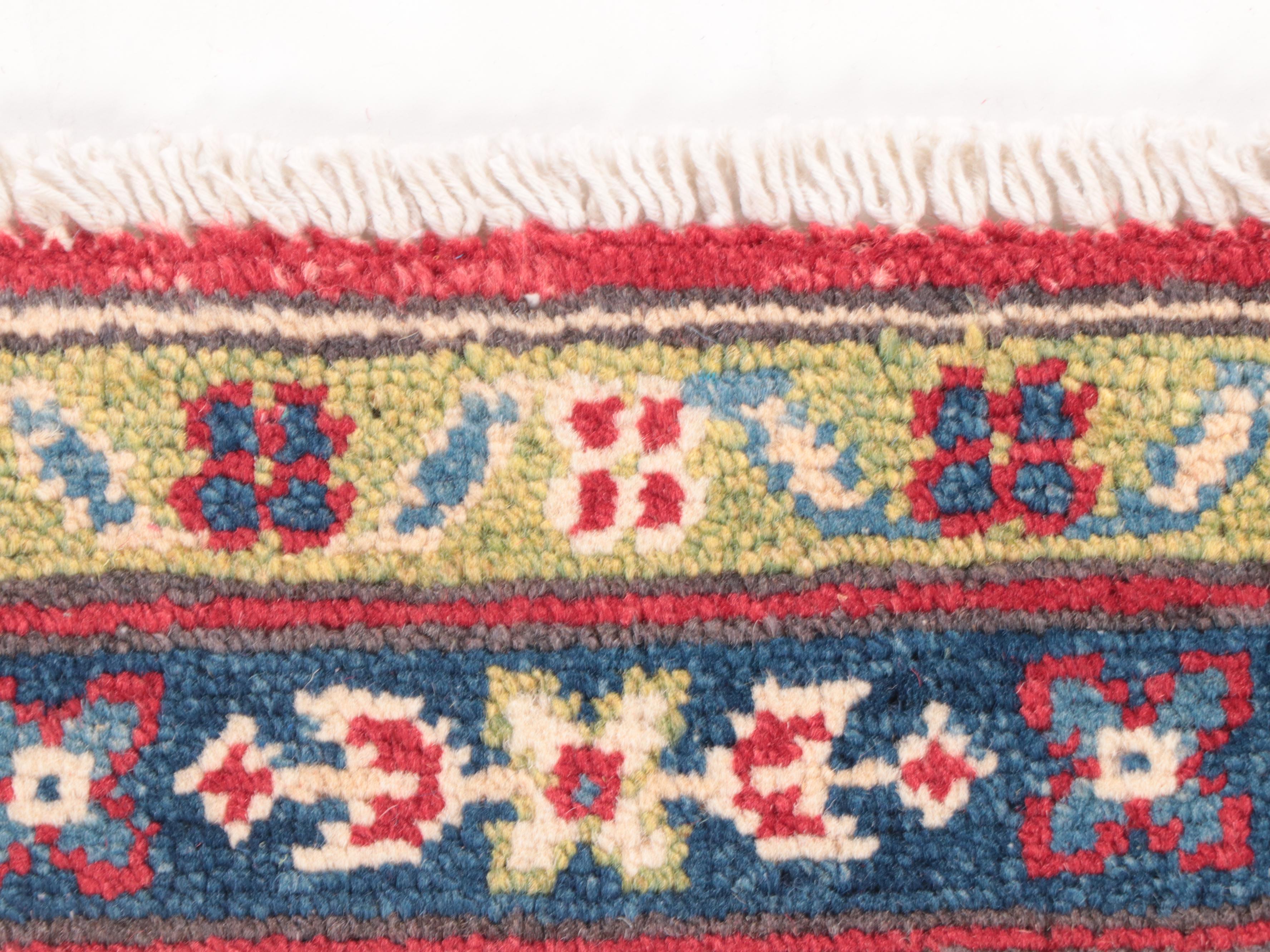 4' x 5'8 Hand-Knotted Pakistani Kazak Area Rug