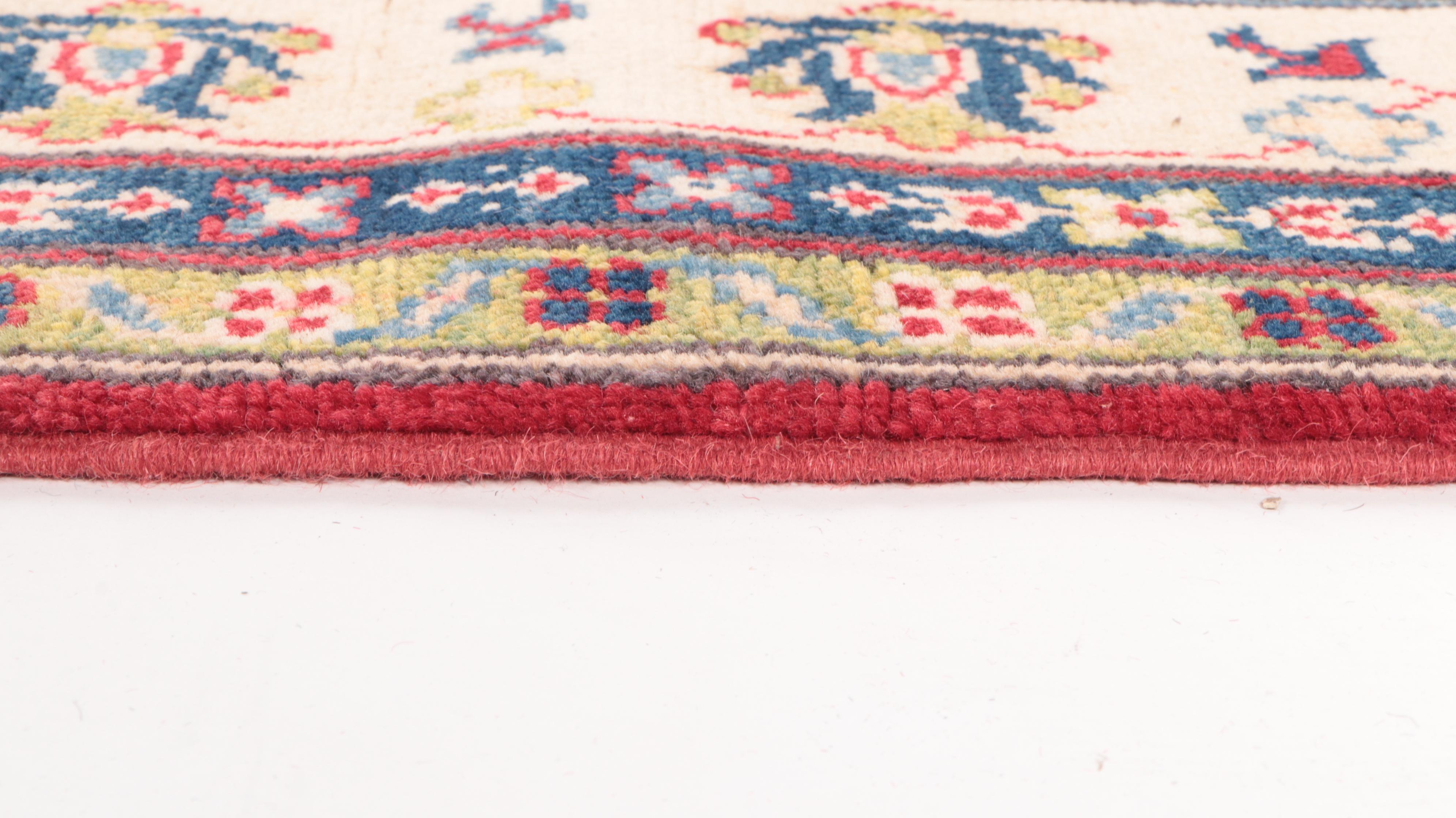 4' x 5'8 Hand-Knotted Pakistani Kazak Area Rug