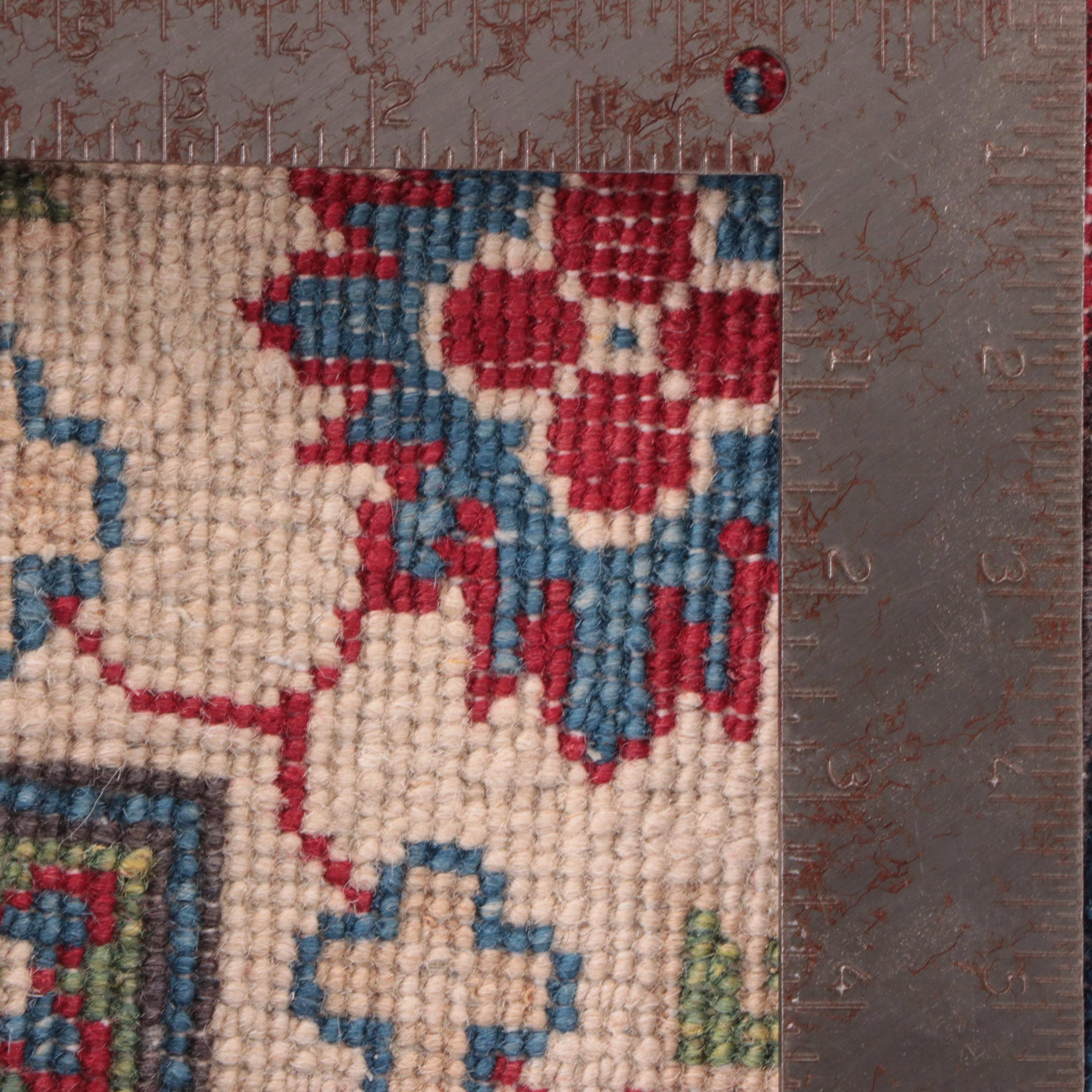 4' x 5'8 Hand-Knotted Pakistani Kazak Area Rug