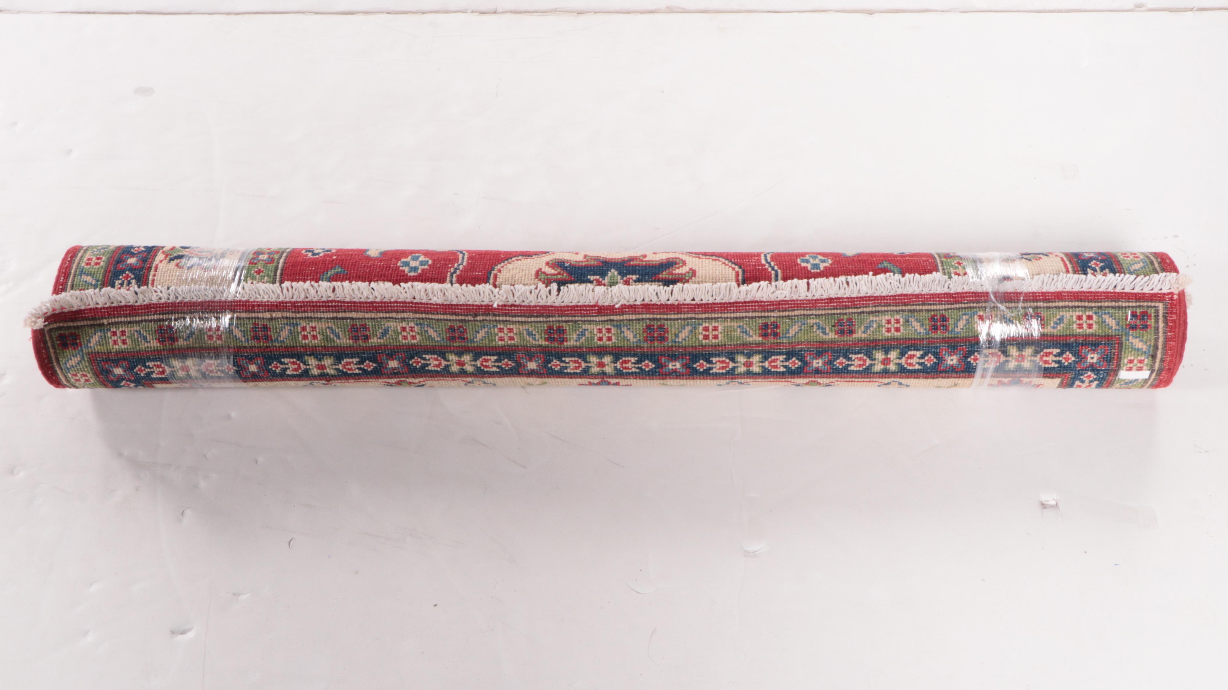 4' x 5'8 Hand-Knotted Pakistani Kazak Area Rug