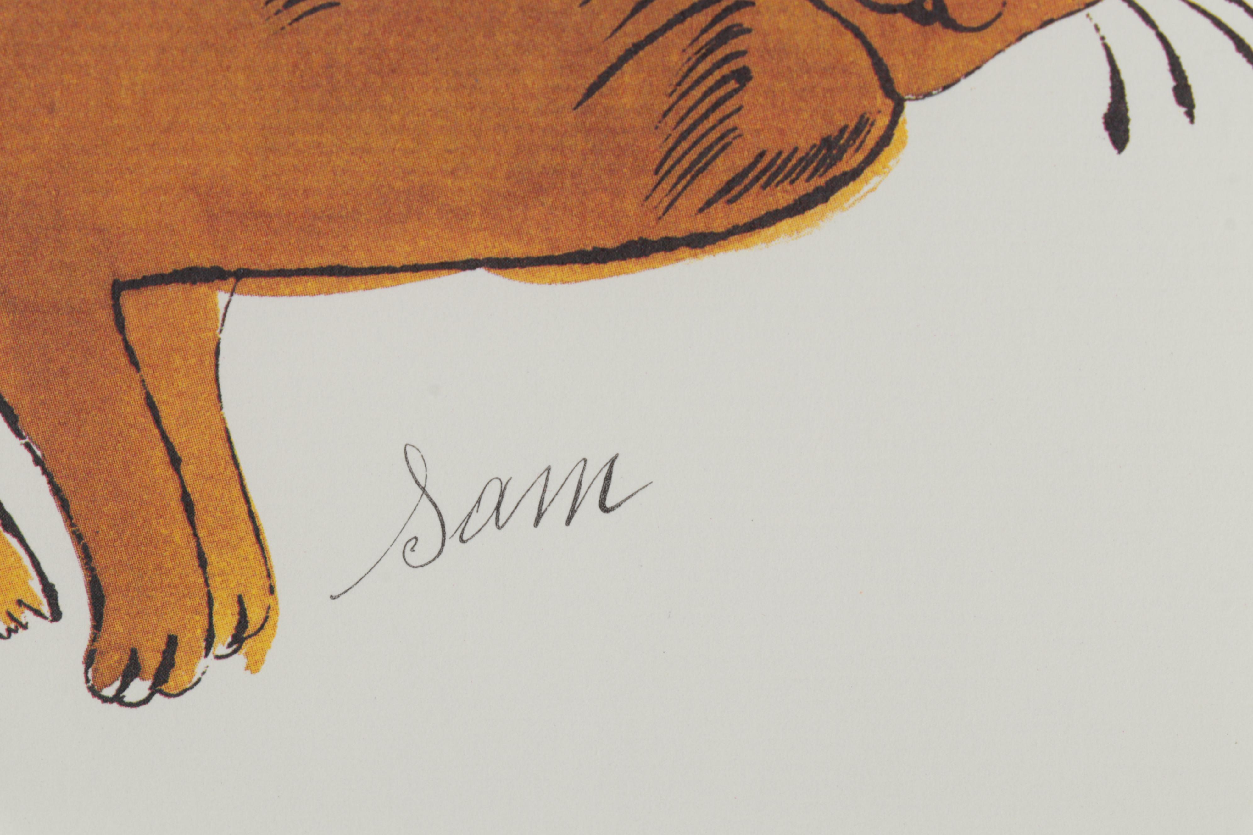 Offset Lithograph After Andy Warhol From "25 Cats Name Sam and One Blue Pussy"