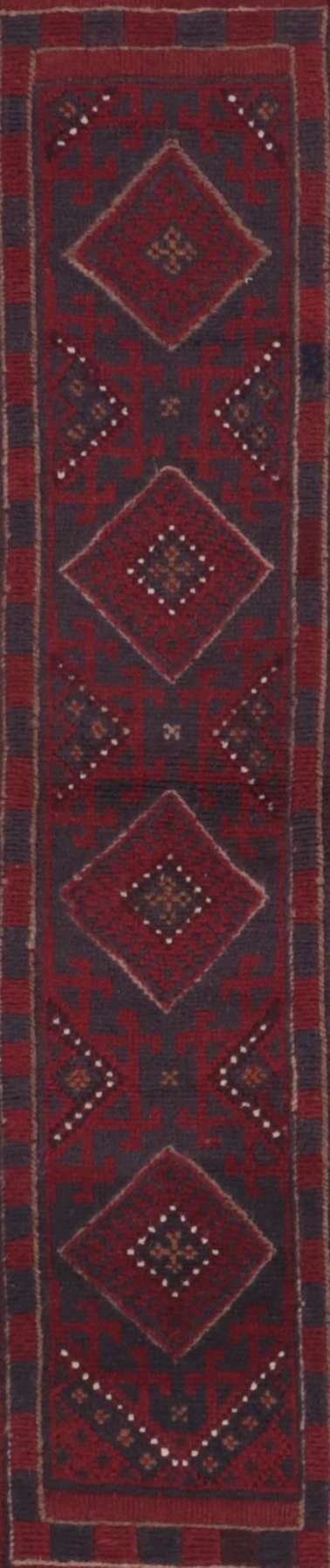 1'8 x 7'8 Hand-Knotted Pakistani Tajik Runner Rug