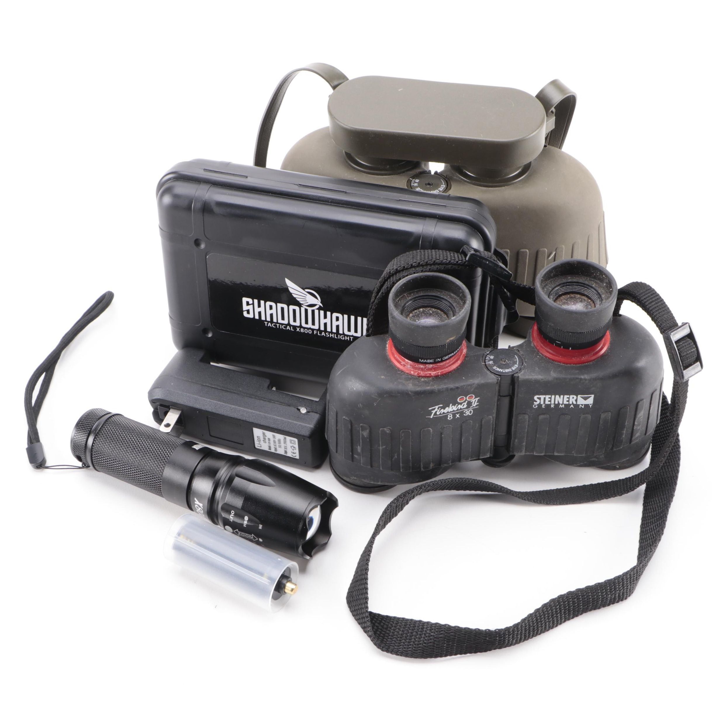 Steiner Firebird II 8x30 and 10x50 Binoculars with Flashlight