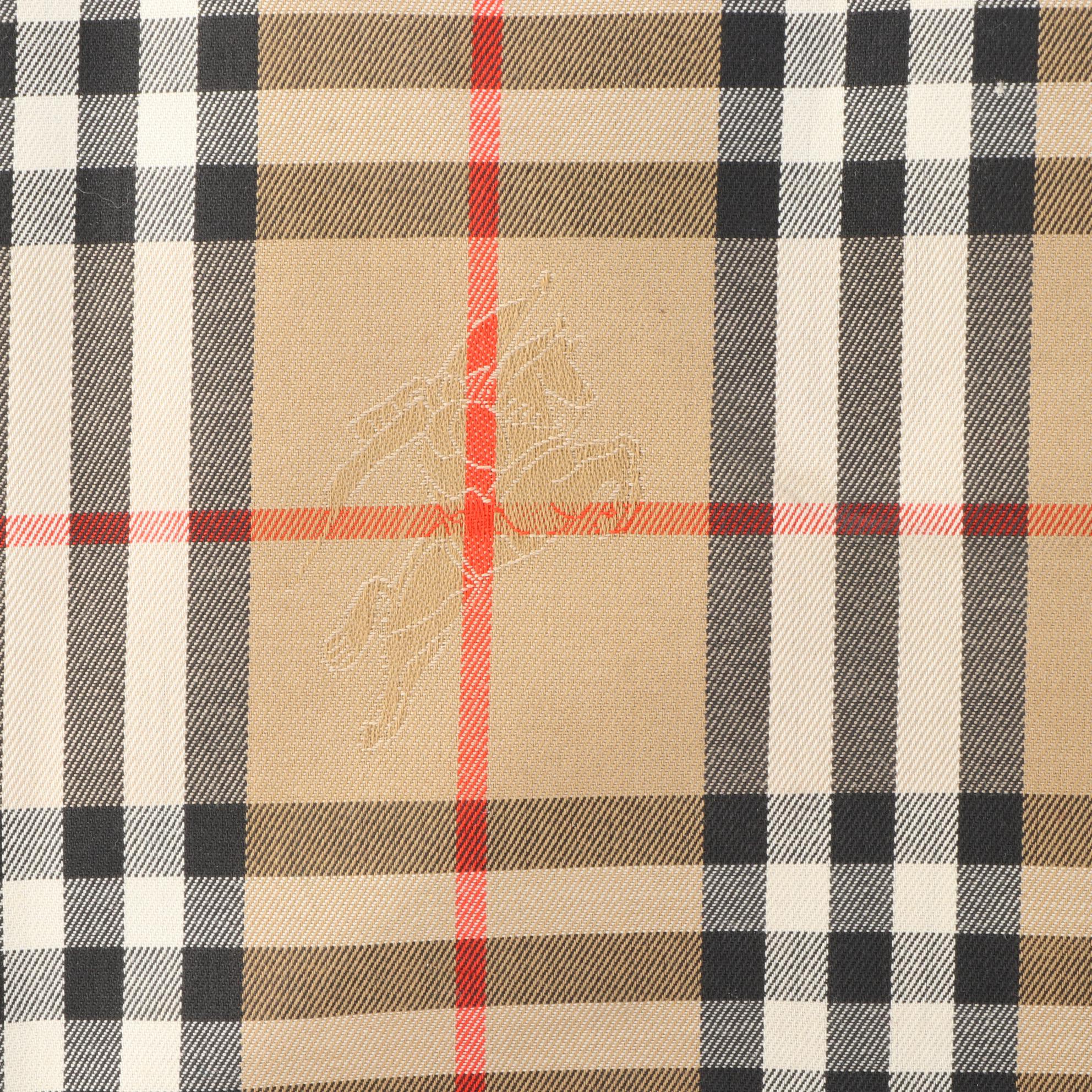 Burberry Haymarket Check Canvas and Leather Weekender Bag