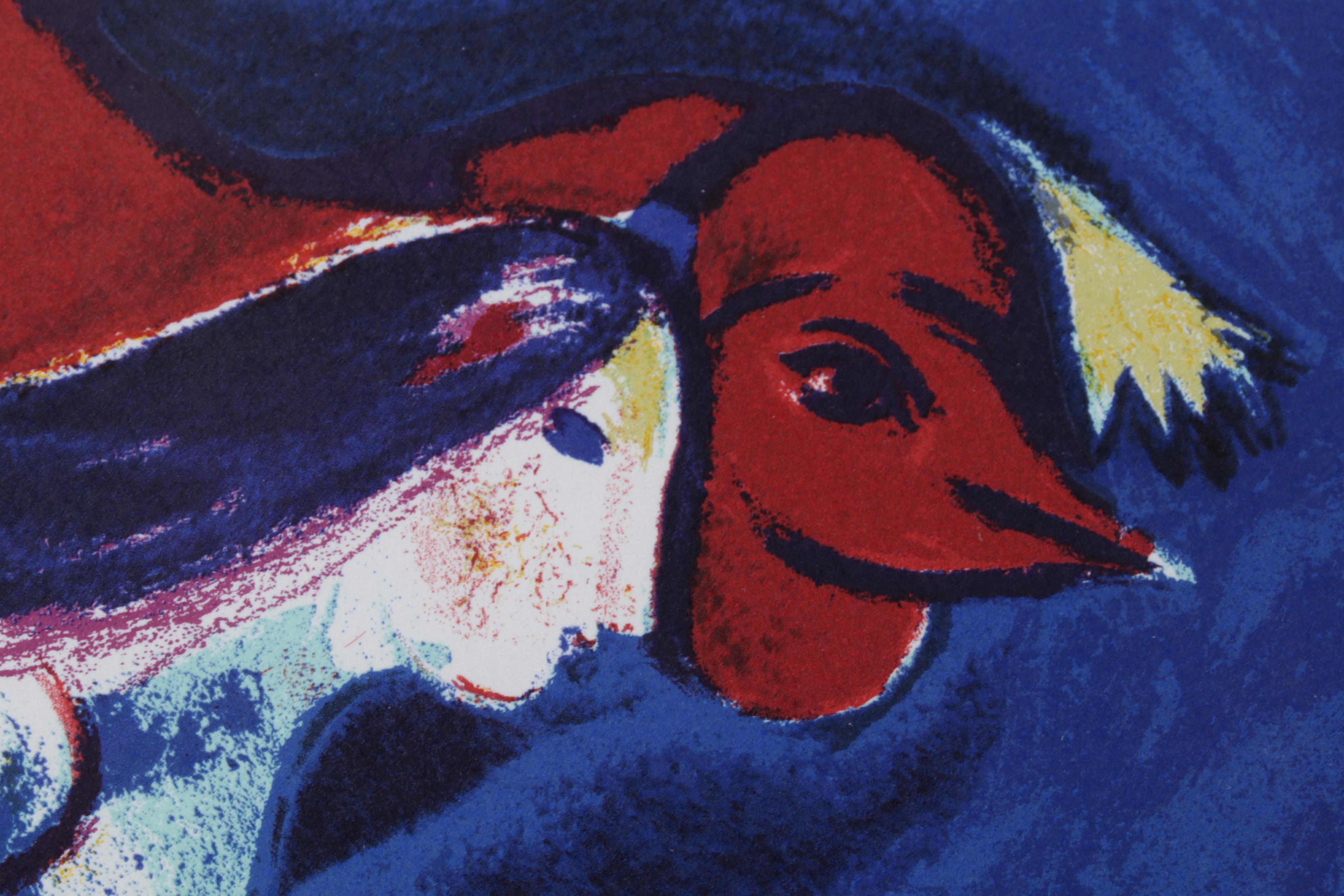 Marc Chagall Color Lithograph for "Derrière le Miroir," 1950