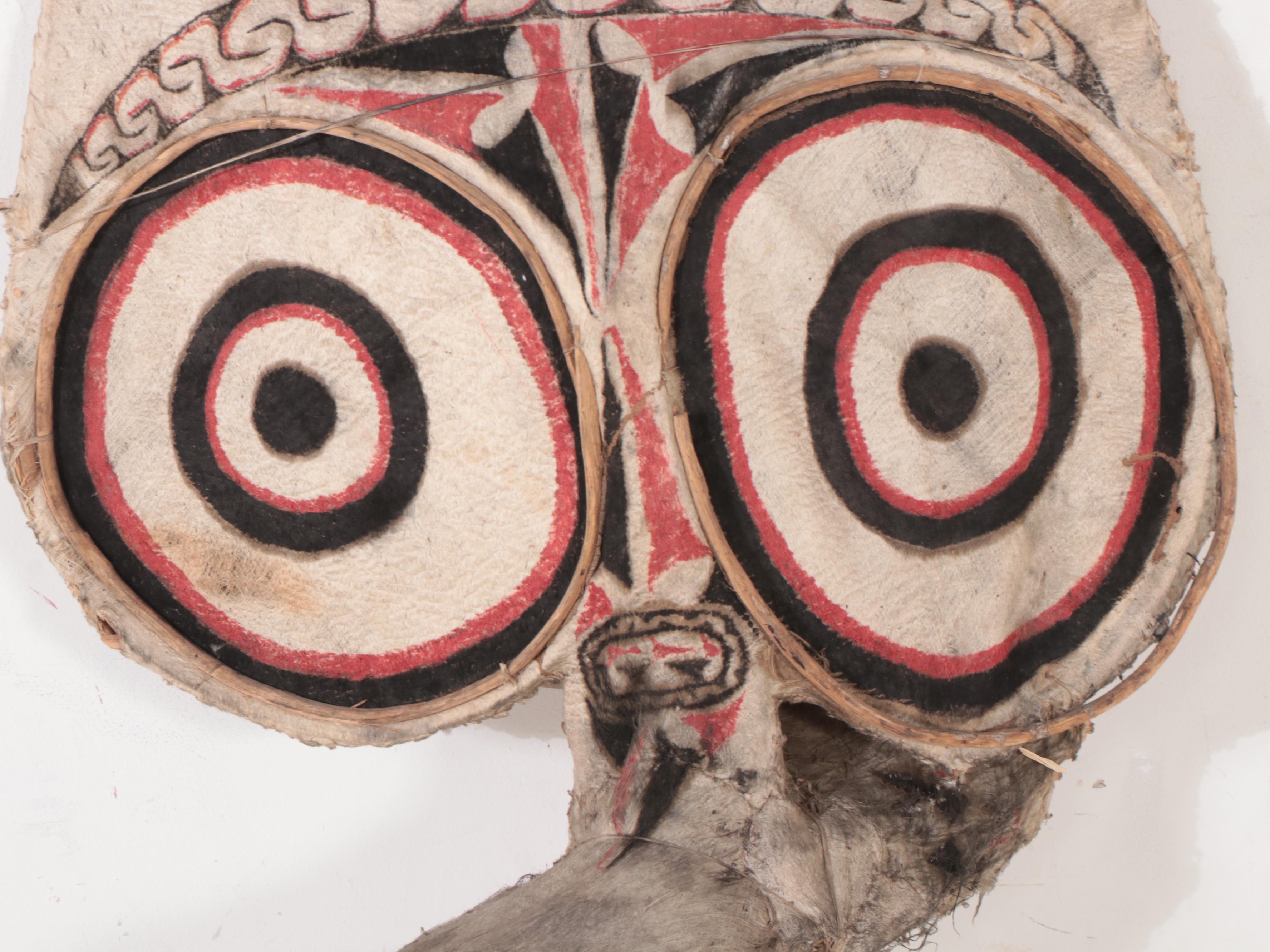 Baining Large-Scale Barkcloth Dance Mask, Papua New Guinea/New Britain