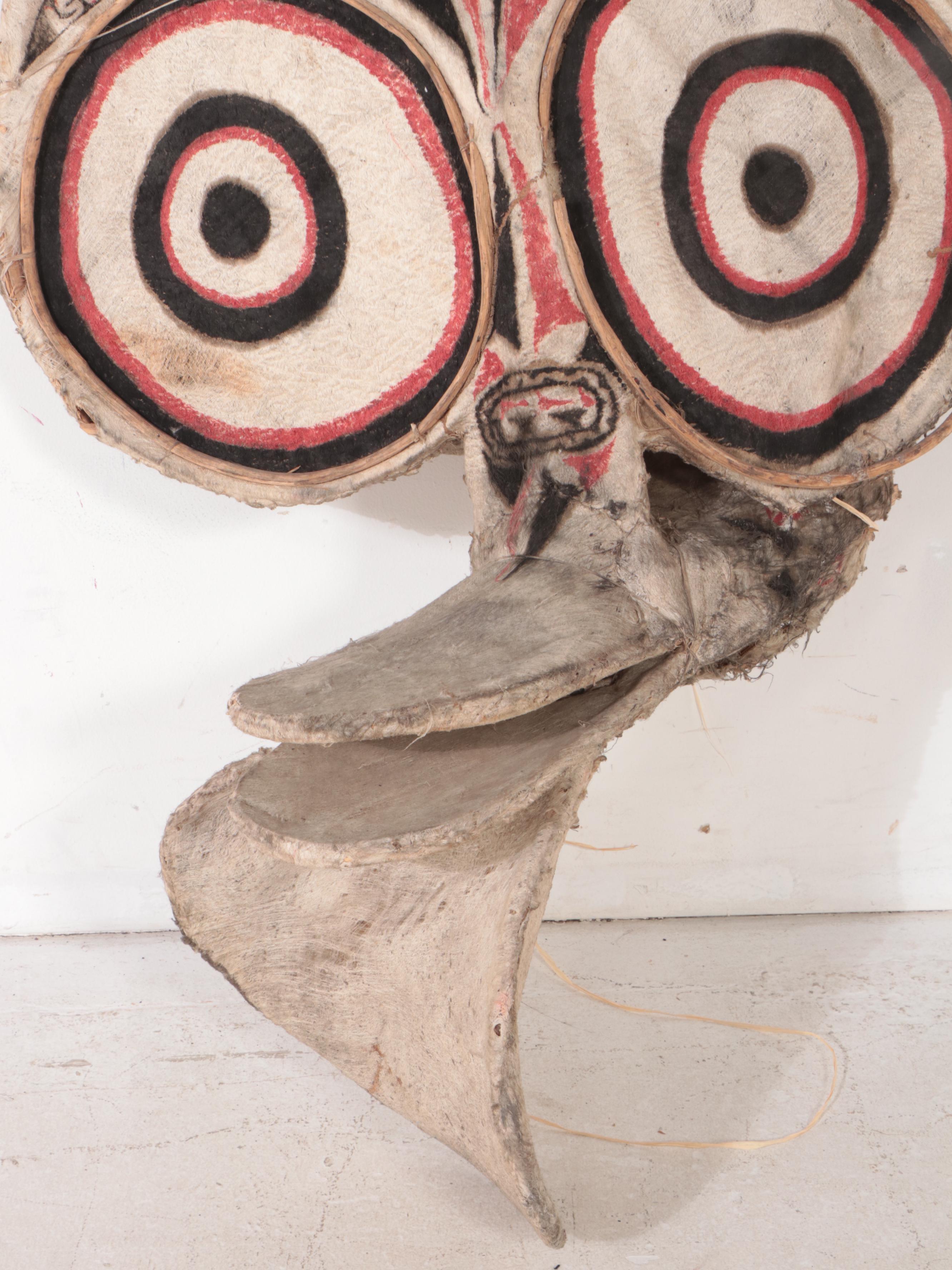 Baining Large-Scale Barkcloth Dance Mask, Papua New Guinea/New Britain
