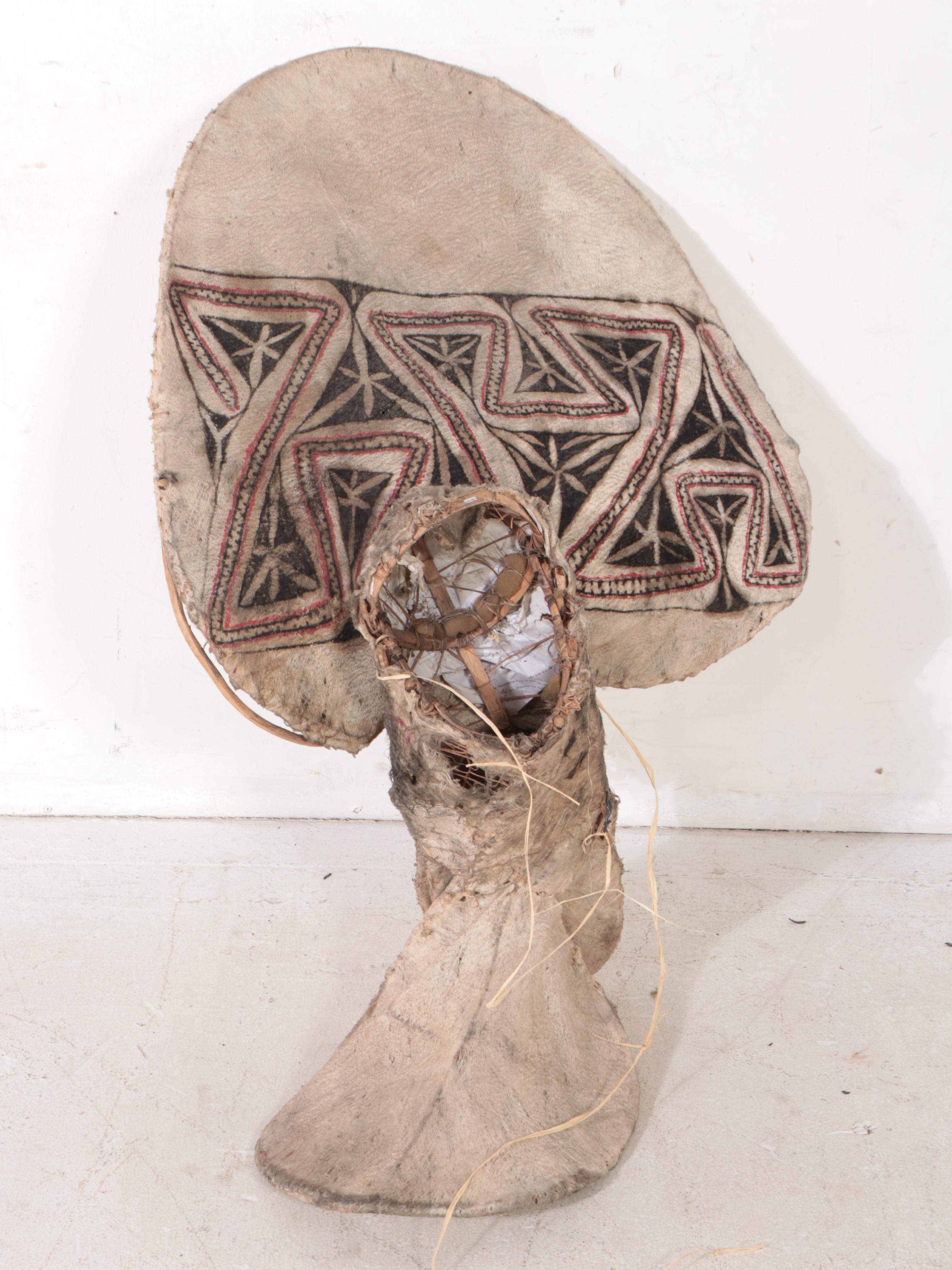 Baining Large-Scale Barkcloth Dance Mask, Papua New Guinea/New Britain