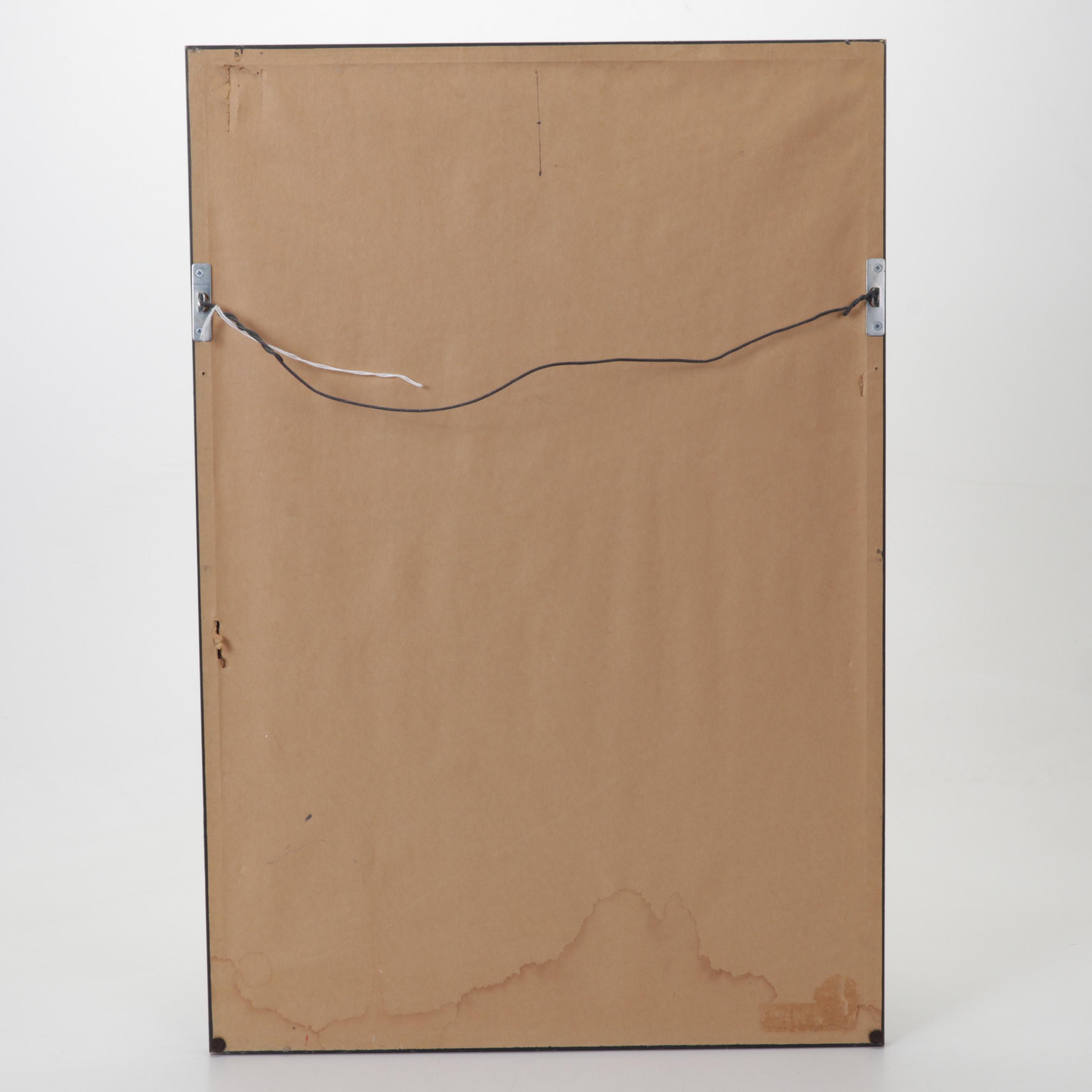 East Asian Temple Rubbing of Male Figure and Elephant