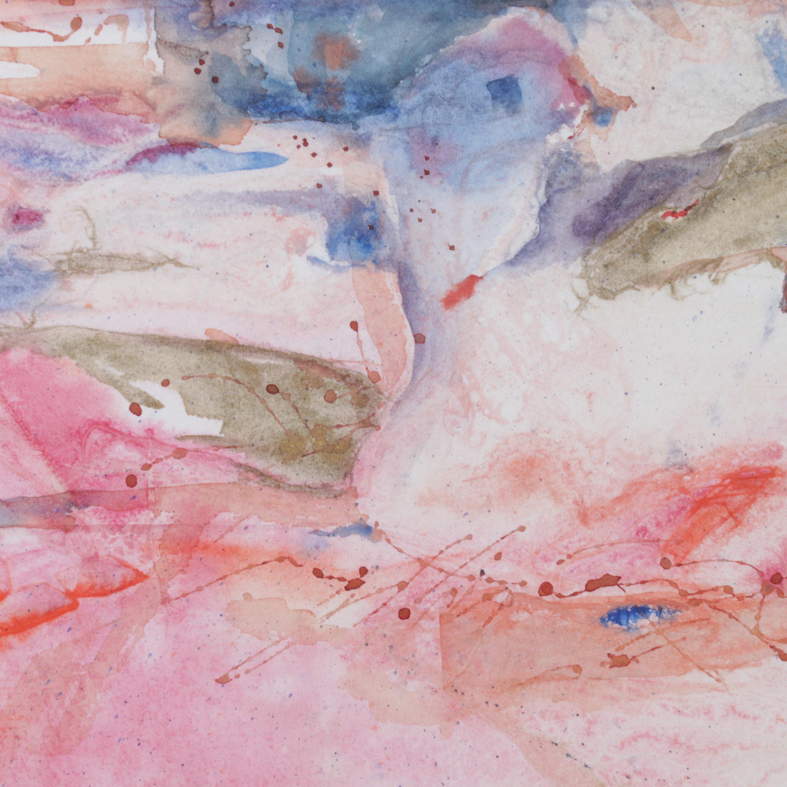 Sandi Paniccia Abstract Watercolor Painting "Buddies," 1998