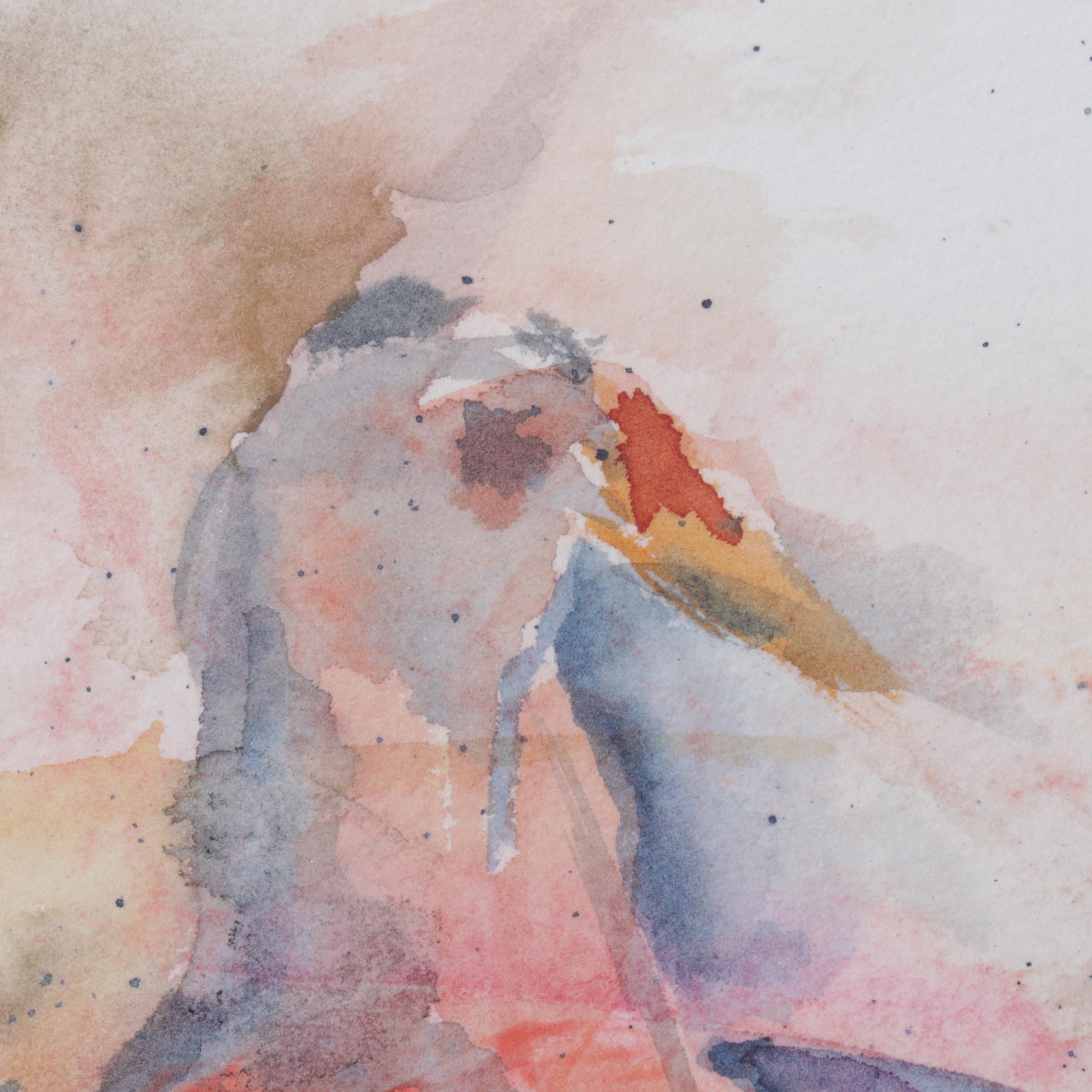 Sandi Paniccia Abstract Watercolor Painting "Buddies," 1998