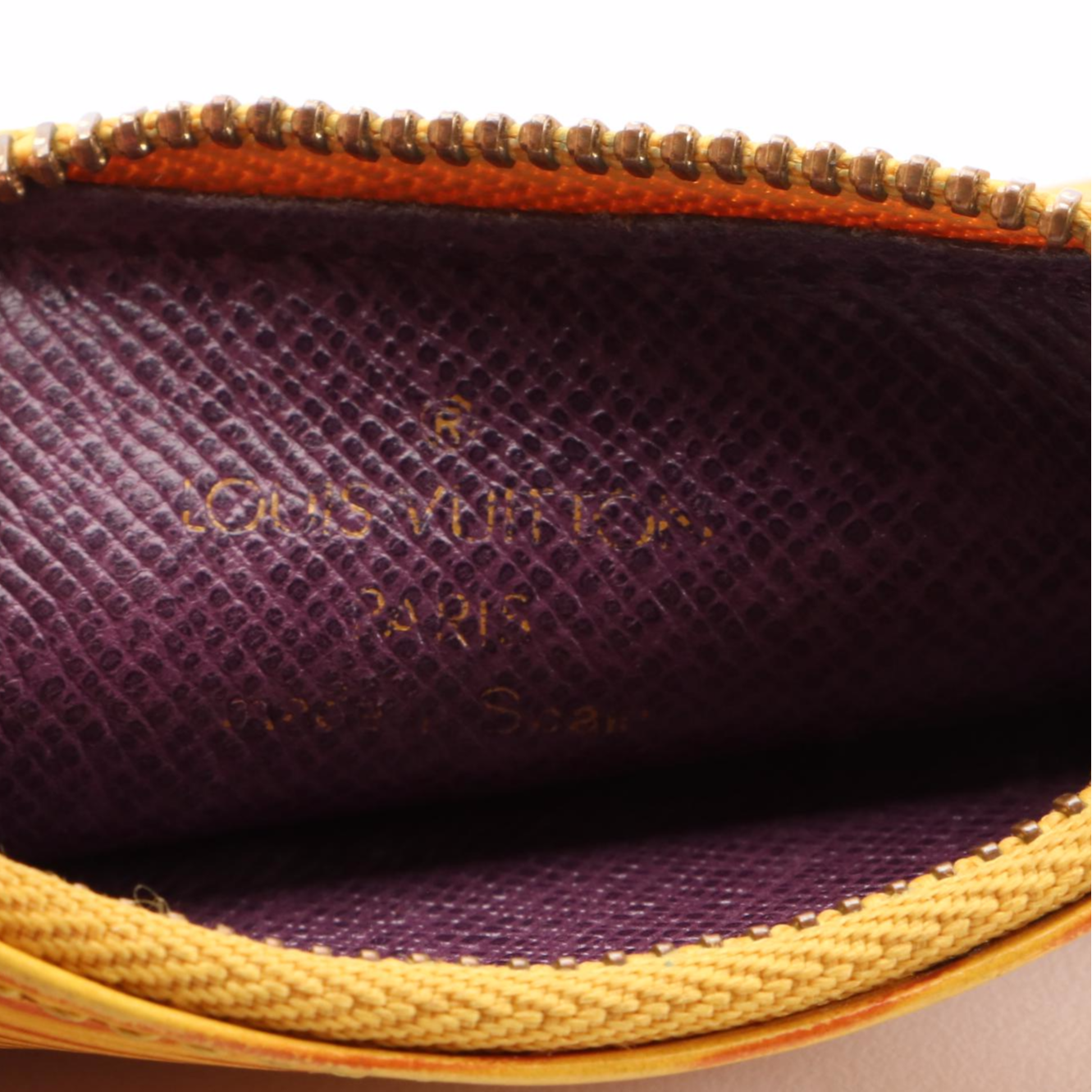 Louis Vuitton Pochette Cles in Tassil Yellow Epi Leather