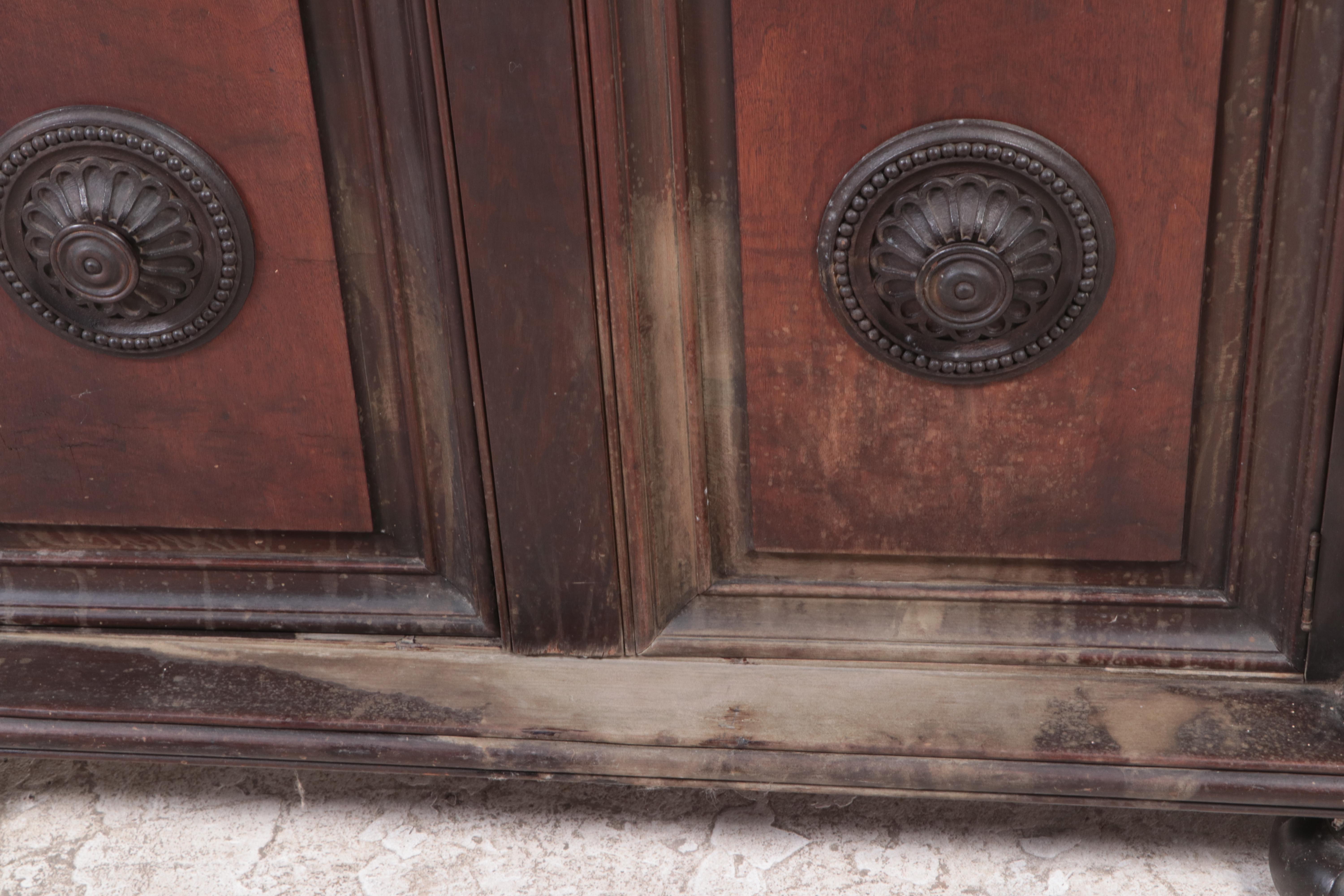 Renaissance Revival Walnut China Cabinet, 1920s