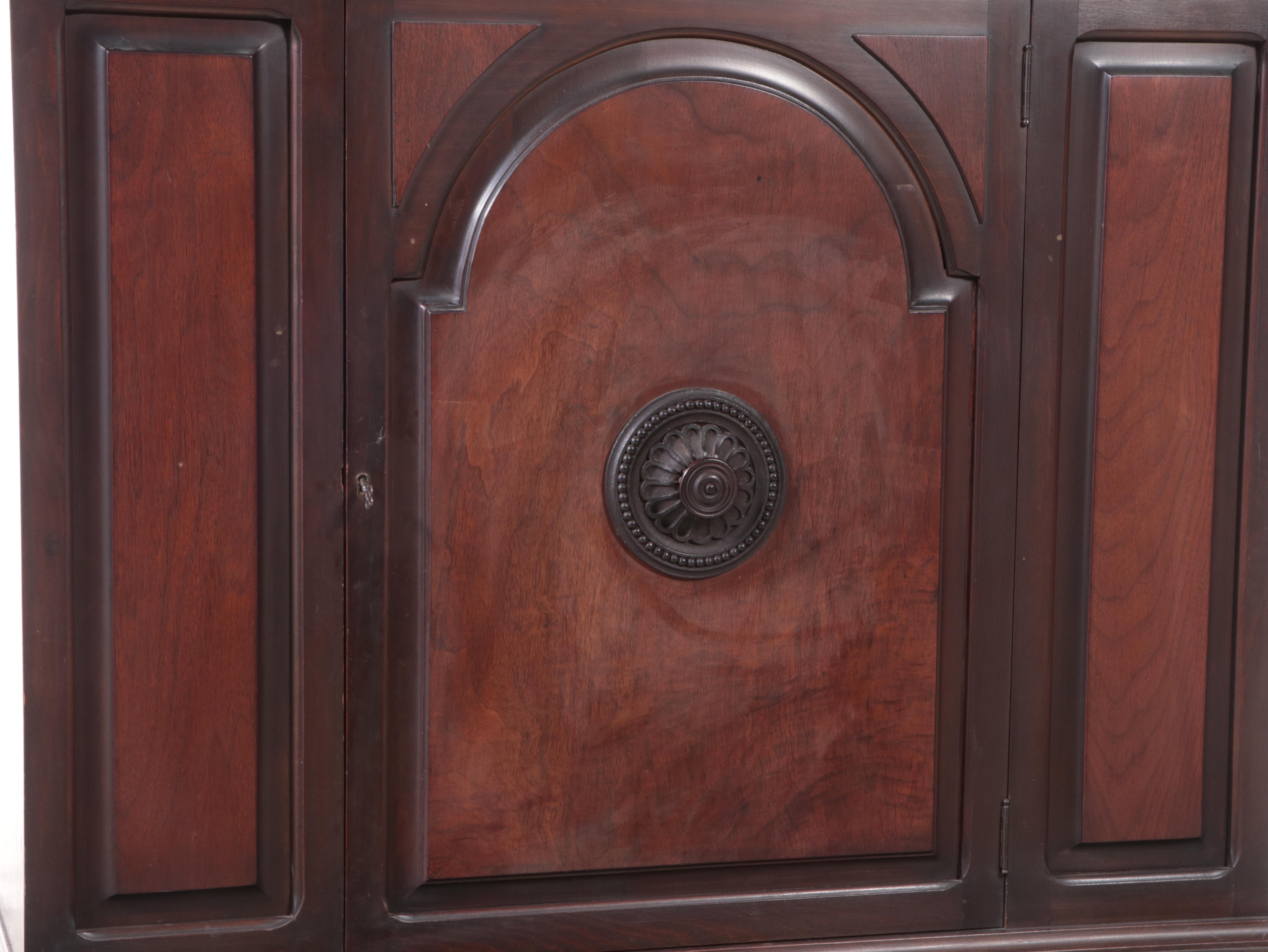 Renaissance Revival Walnut China Cabinet, 1920s