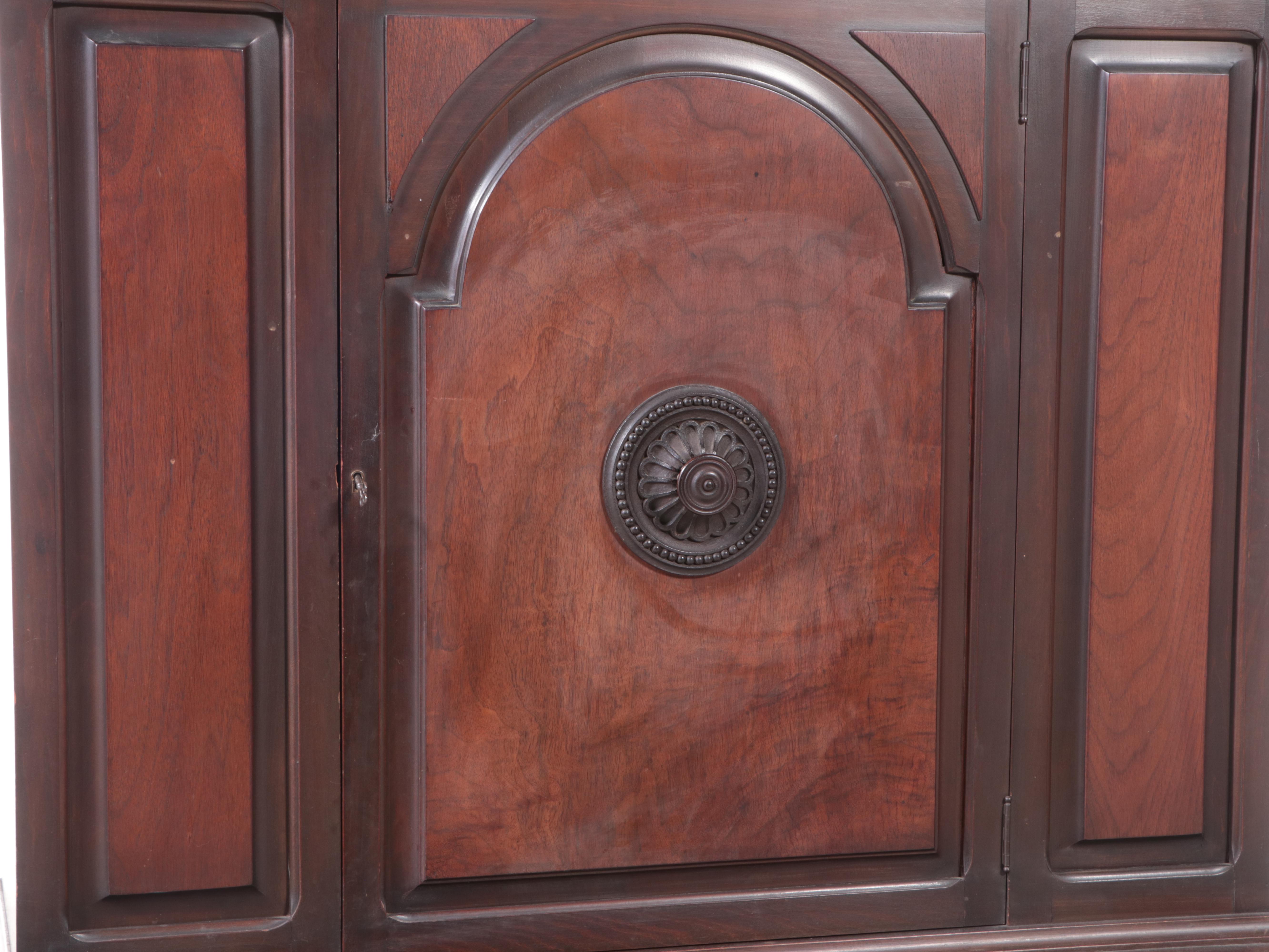 Renaissance Revival Walnut China Cabinet, 1920s